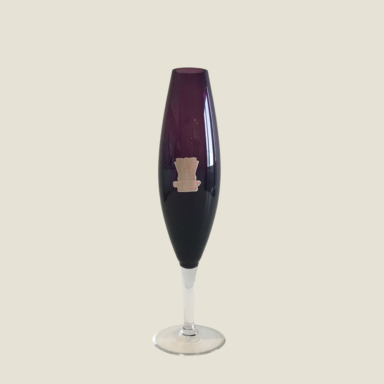 Vintage German Vase – Amethyst Crystal by Fischer (1940s, West Germany)