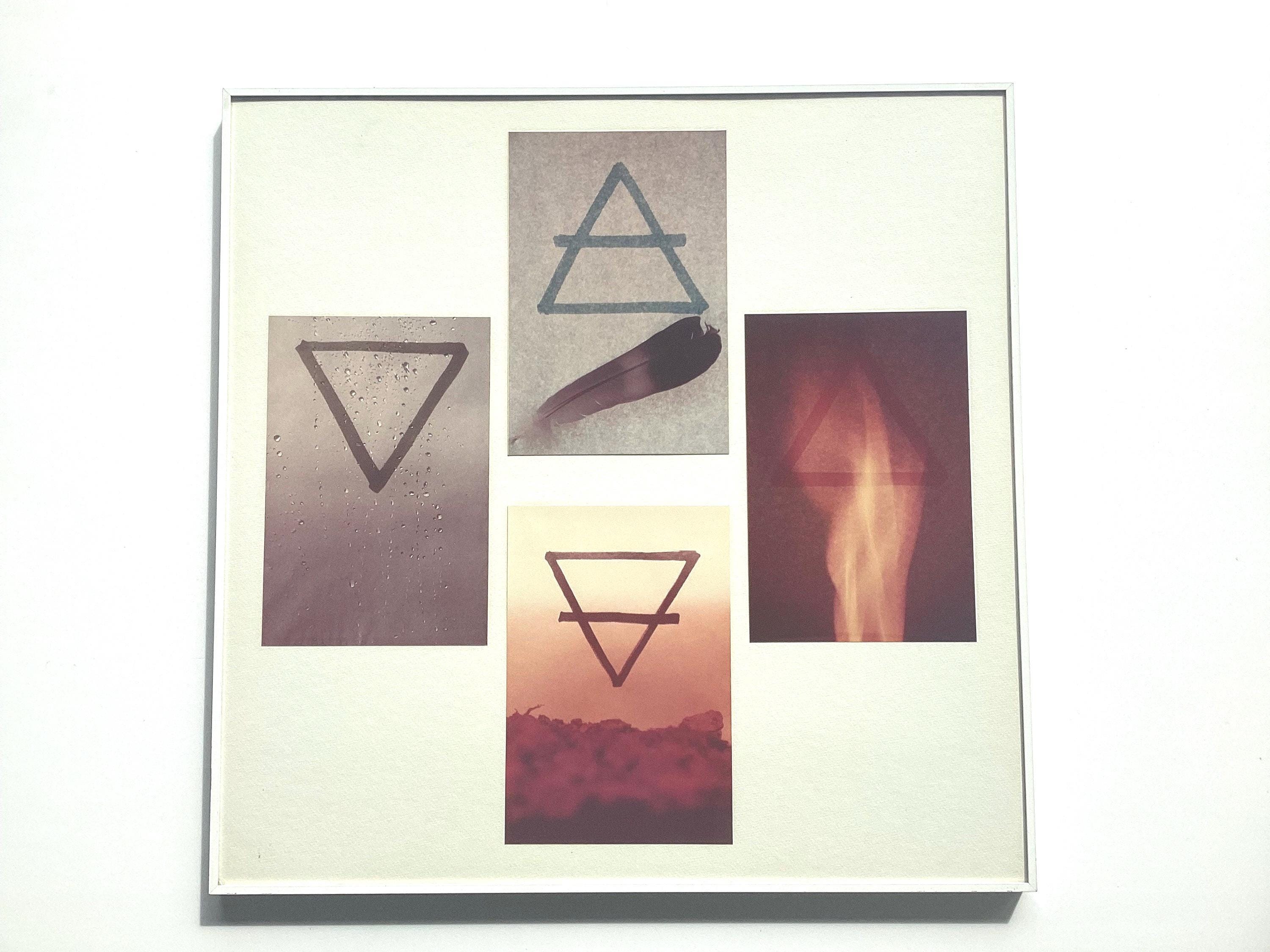 Vintage Photograph Set | 1984 Vandenhaute "Elements" Series, Framed Air Earth Water Fire — photo 2 of 5