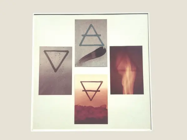 Vintage Photograph Set | 1984 Vandenhaute "Elements" Series, Framed Air Earth Water Fire