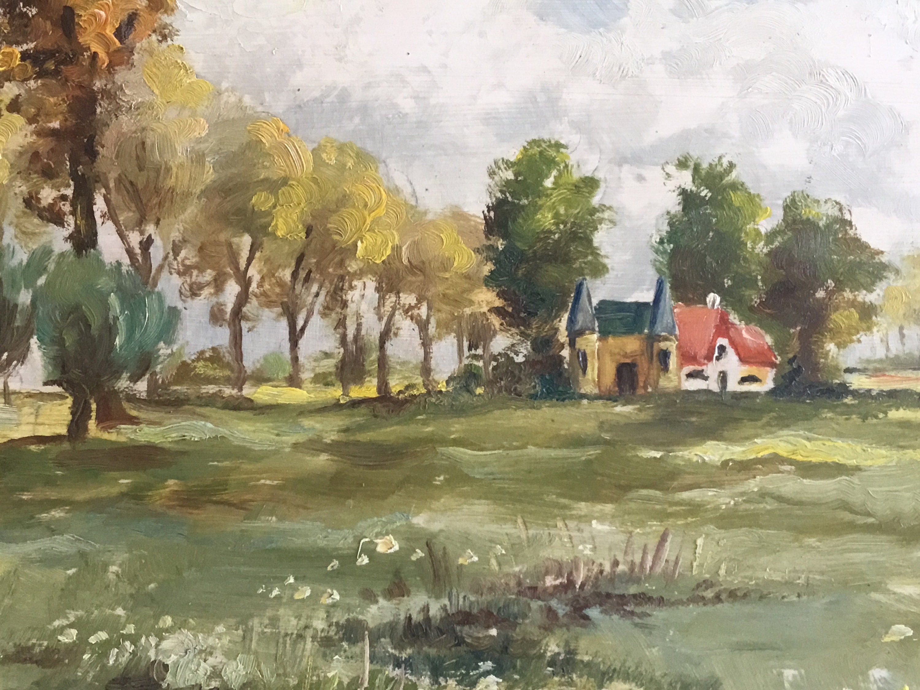 Vintage Oil Painting | 1951 J. Vandamme Belgian Landscape — photo 4 of 8