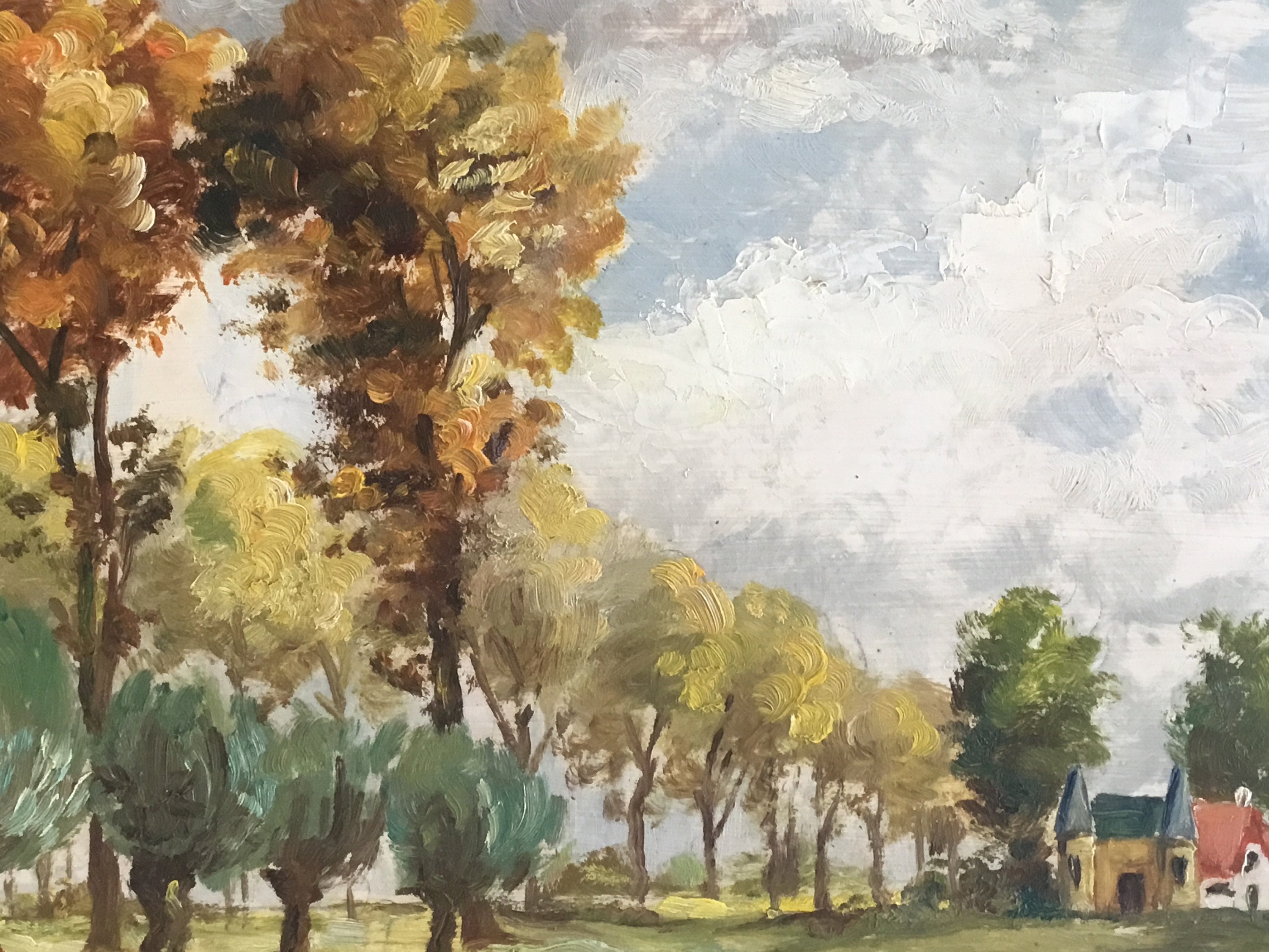 Vintage Oil Painting | 1951 J. Vandamme Belgian Landscape — photo 5 of 8