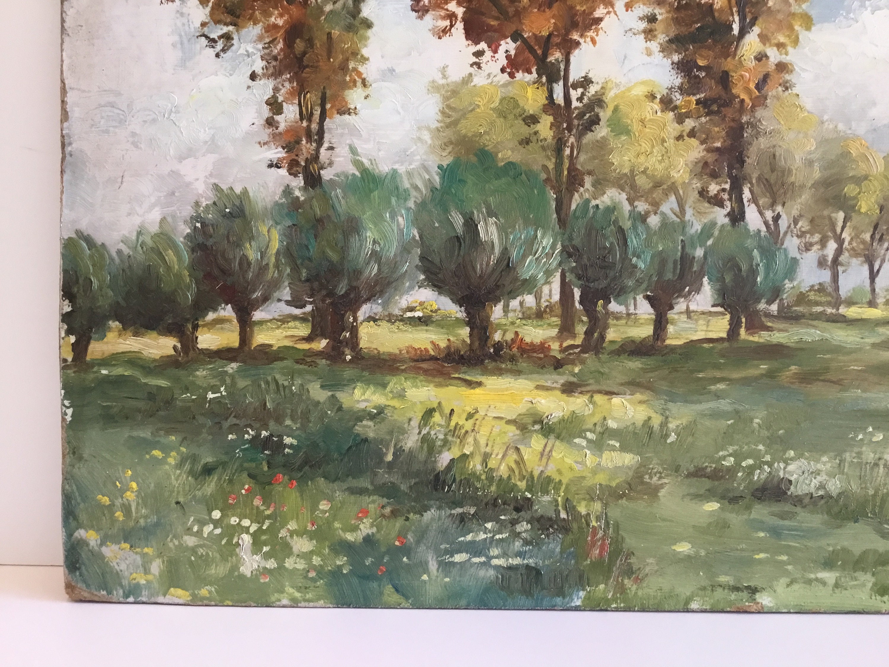 Vintage Oil Painting | 1951 J. Vandamme Belgian Landscape — photo 6 of 8