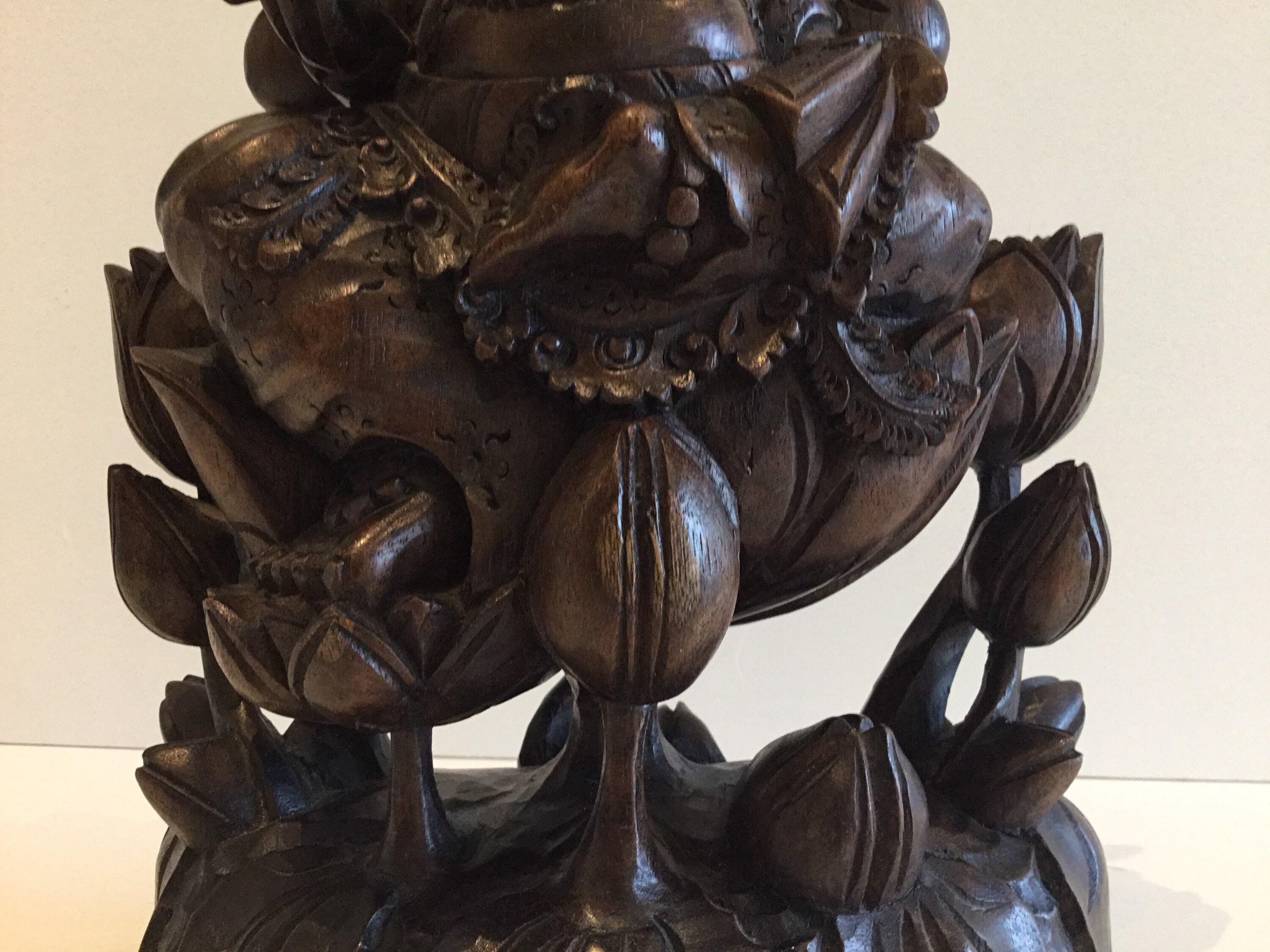 Antique Sculpture Ganesha Hand Carved Wood Hindu Art (1930s) — photo 11 of 11