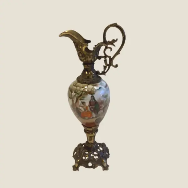 Vintage Porcelain | Amphora 1940s France Art Deco Ornamental Vase Home Decor