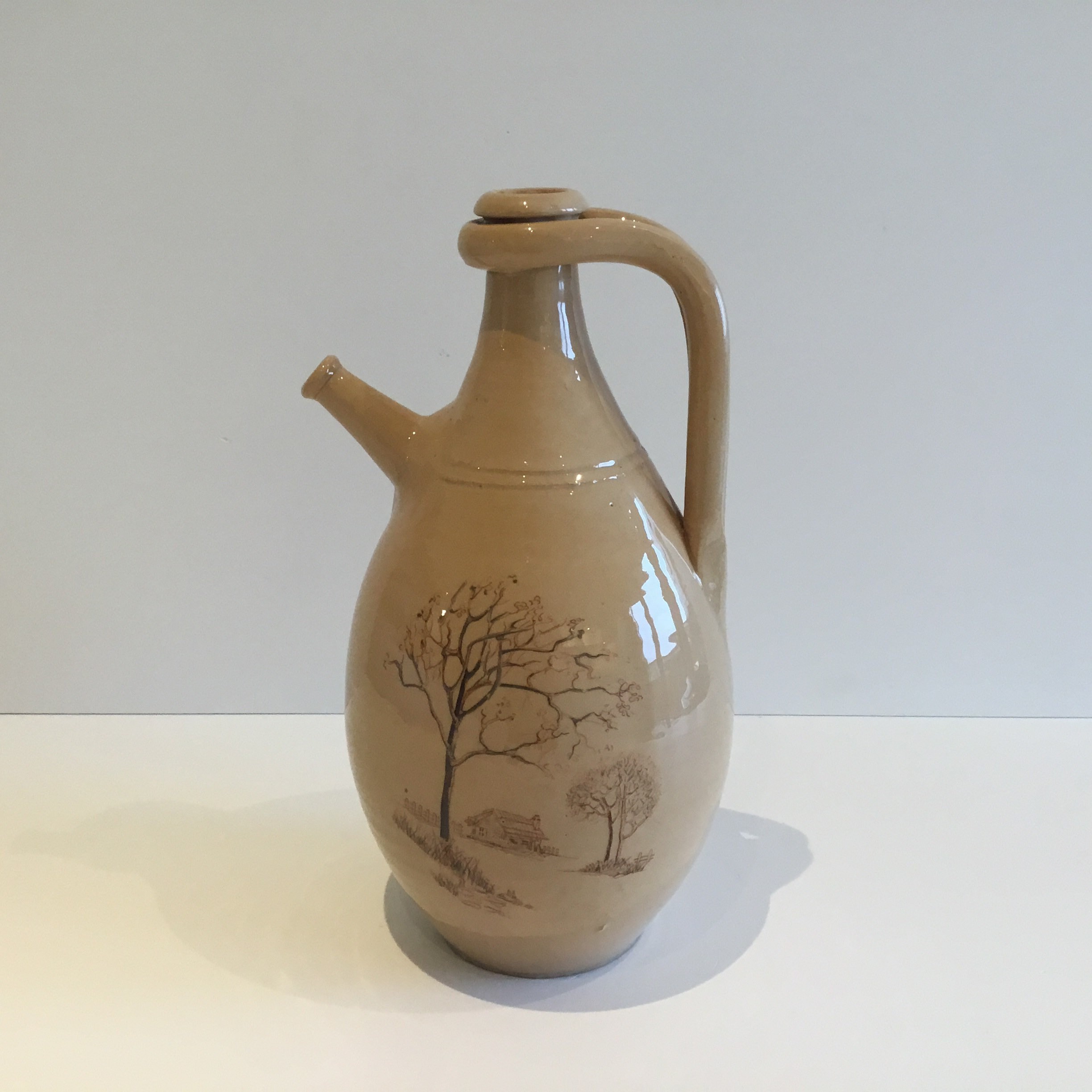 Italian Majolica Jug Hand Painted Ceramic Pitcher Vintage Italy 1950s Rare — photo 2 of 8
