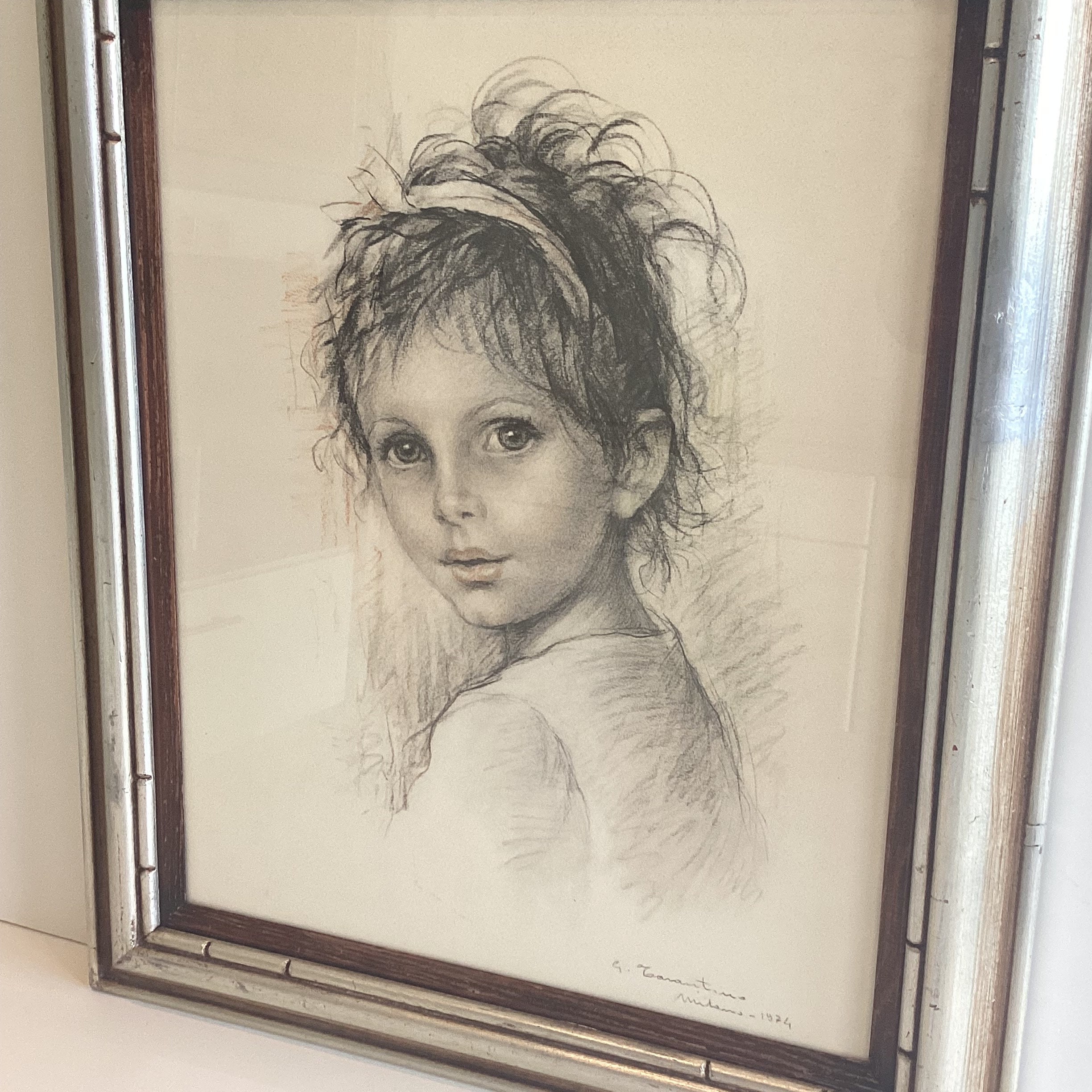 Vintage Lithograph Print | Giuseppe Tarantino 1974 Portrait, Signed Italian Art — photo 5 of 8