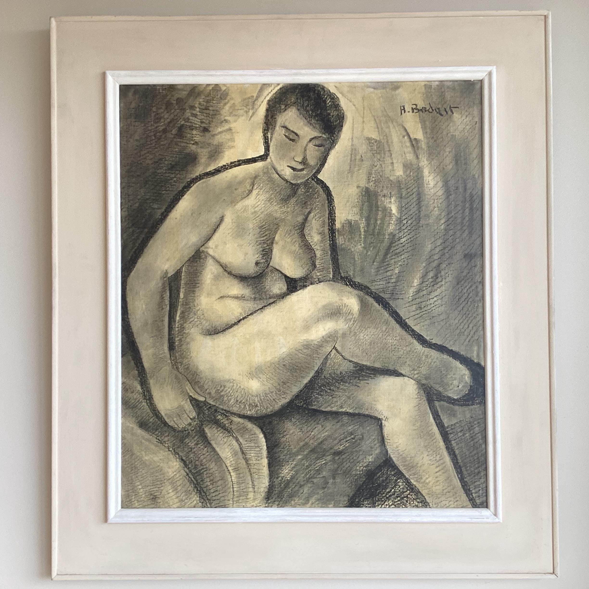 Antique Oil Painting Woman Portrait | H. Bodart Art Deco France (1930s) — photo 3 of 9