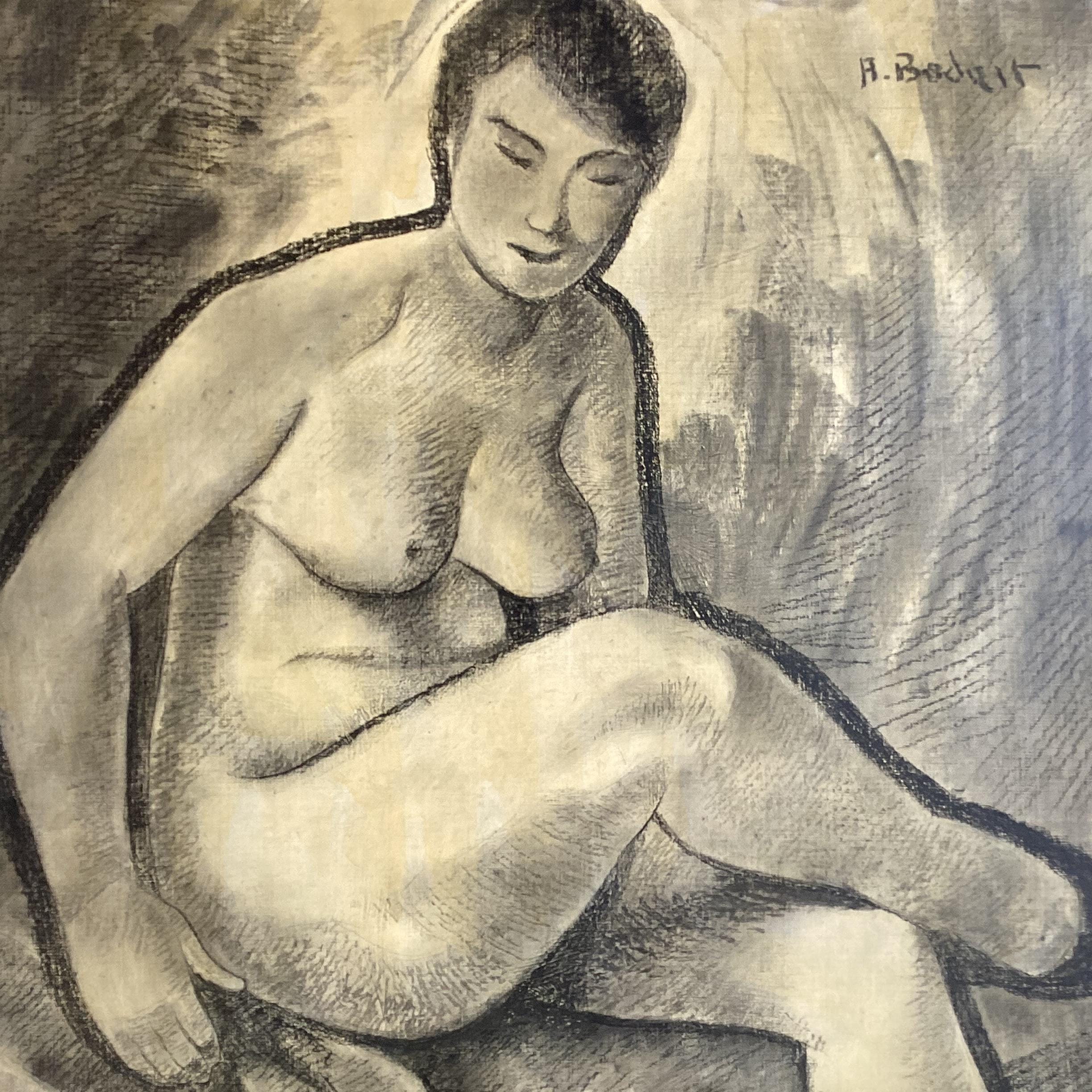 Antique Oil Painting Woman Portrait | H. Bodart Art Deco France (1930s) — photo 5 of 9