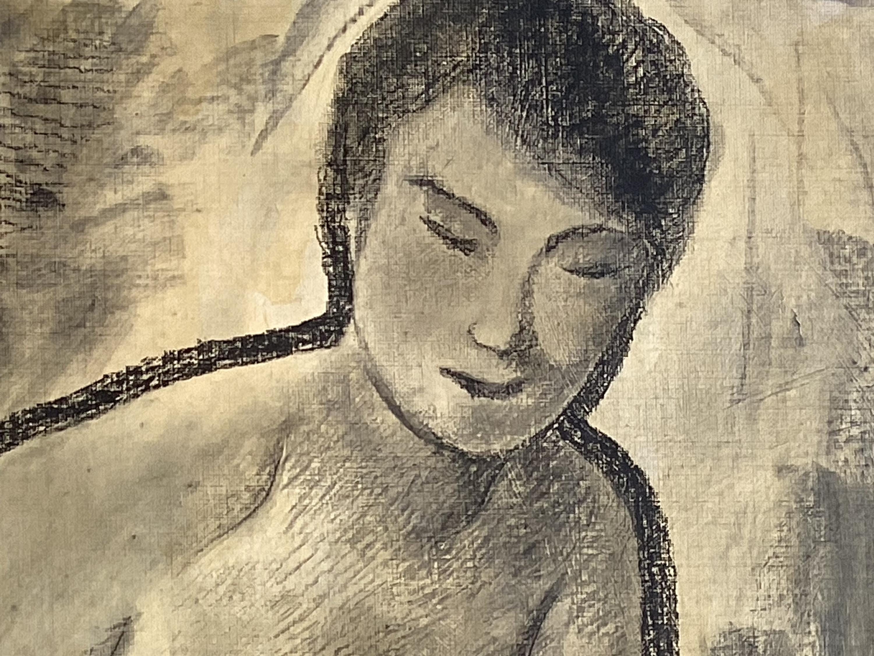 Antique Oil Painting Woman Portrait | H. Bodart Art Deco France (1930s) — photo 7 of 9