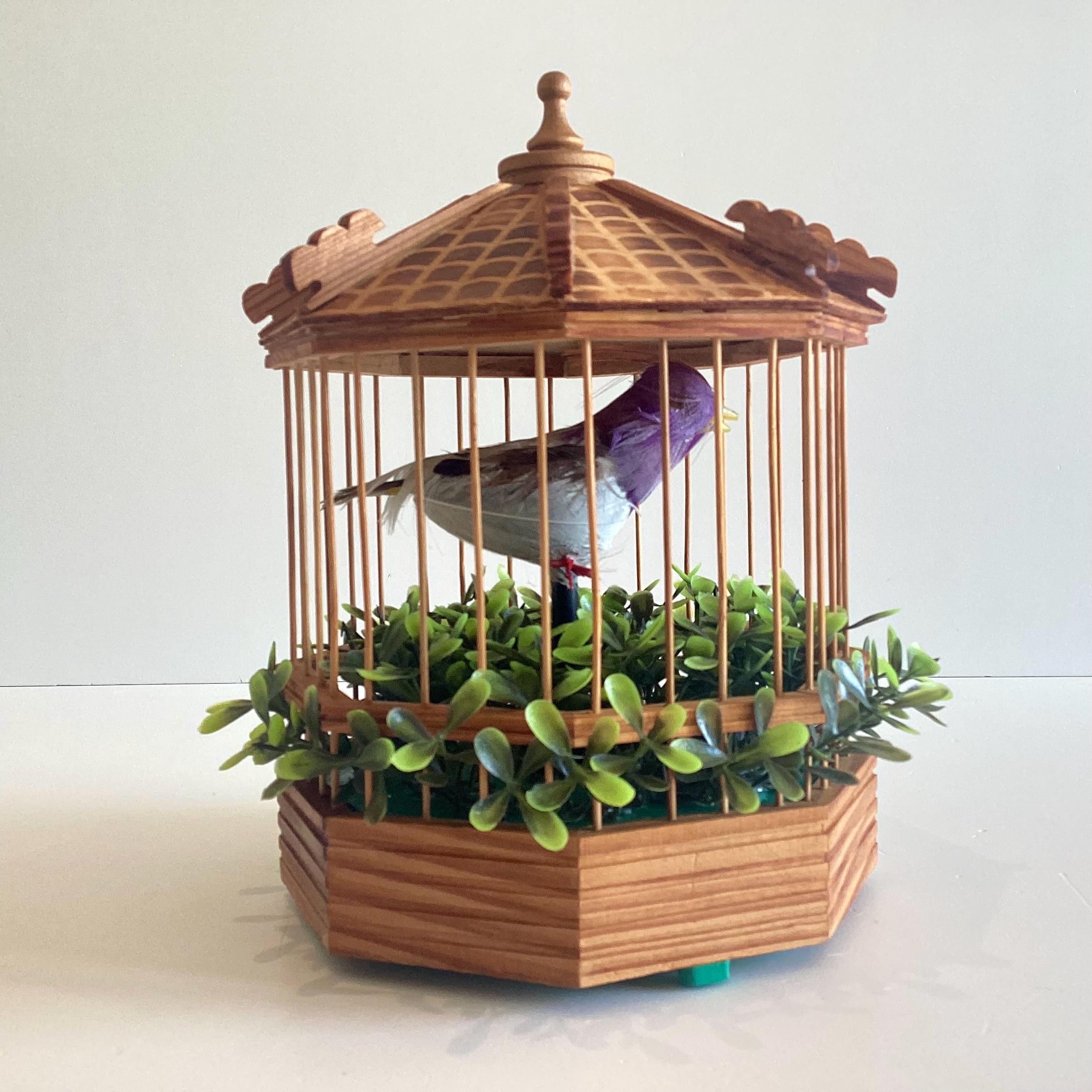 Vintage Automaton – Singing Bird in Cage (1970s) Made in Japan — photo 2 of 7