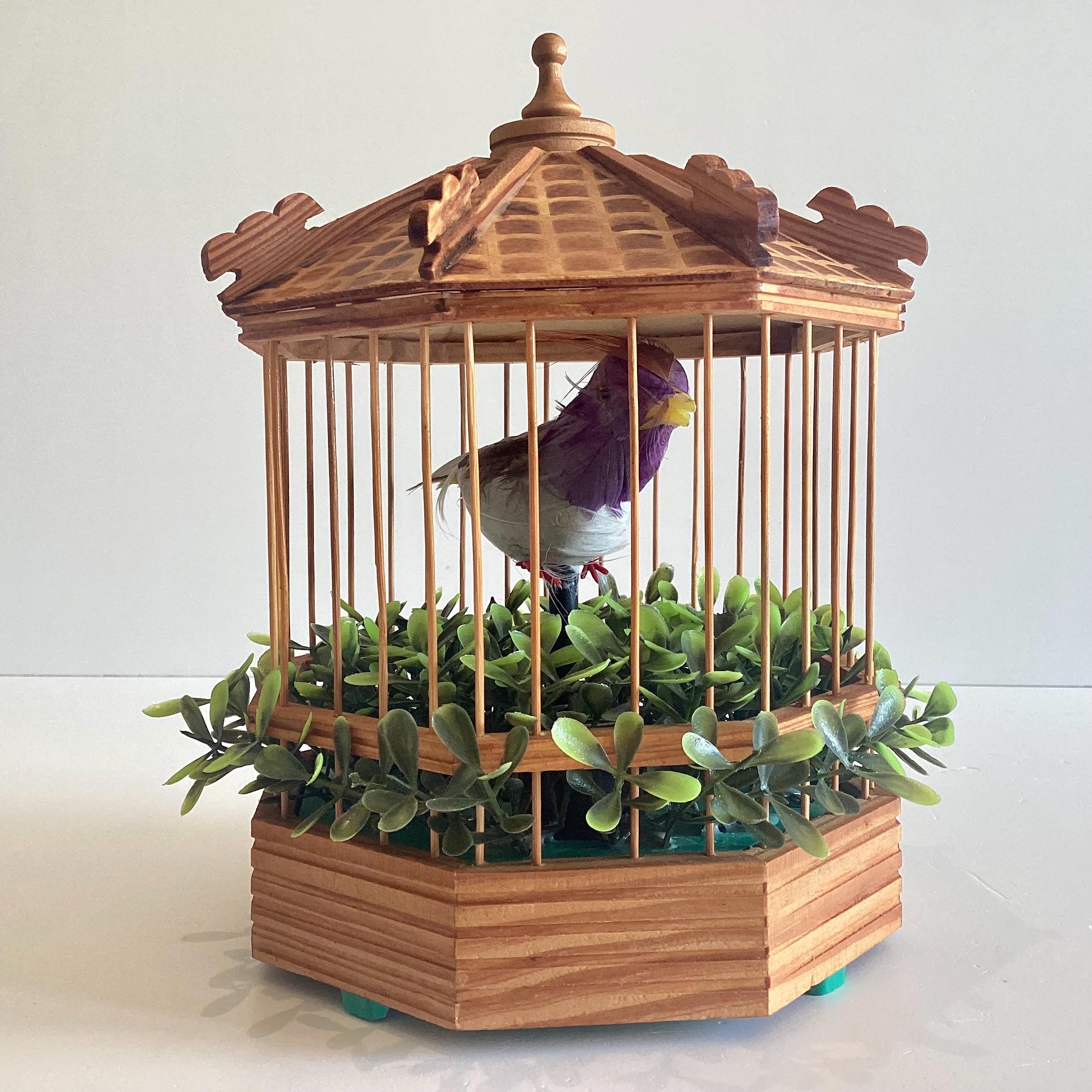 Vintage Automaton – Singing Bird in Cage (1970s) Made in Japan — photo 4 of 7