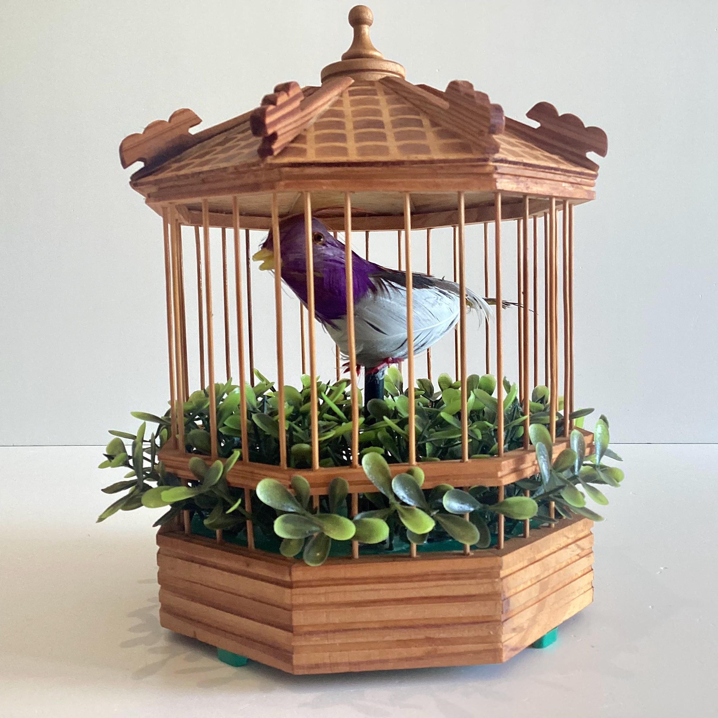 Vintage Automaton – Singing Bird in Cage (1970s) Made in Japan — photo 5 of 7