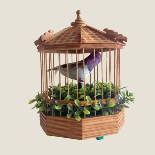 Vintage Automaton – Singing Bird in Cage (1970s) Made in Japan
