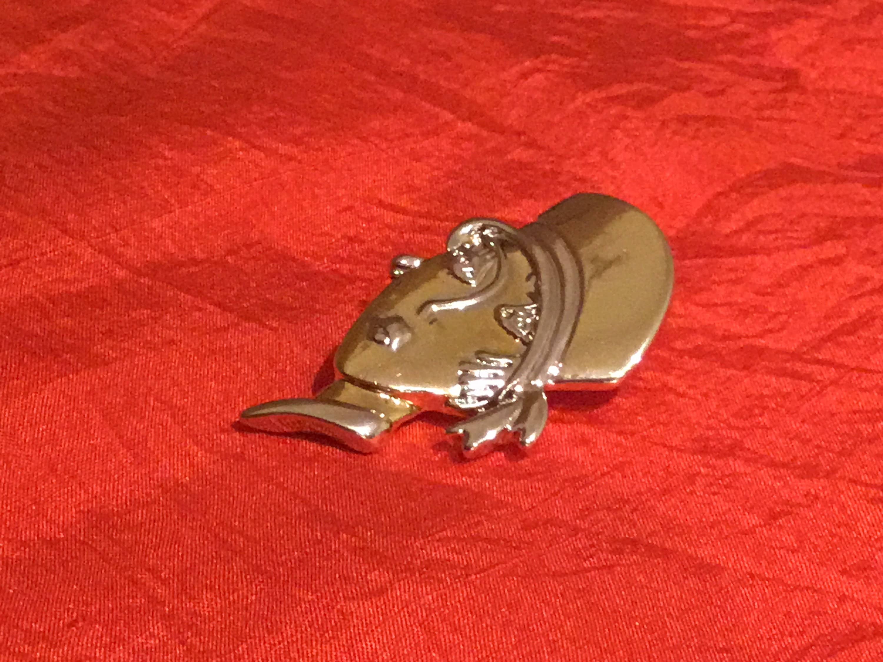 Vintage Brooch | Diego Casella-Pc-1954 Jewelry Design (1995) 24k Gold & 1000 Rhodium — photo 8 of 8