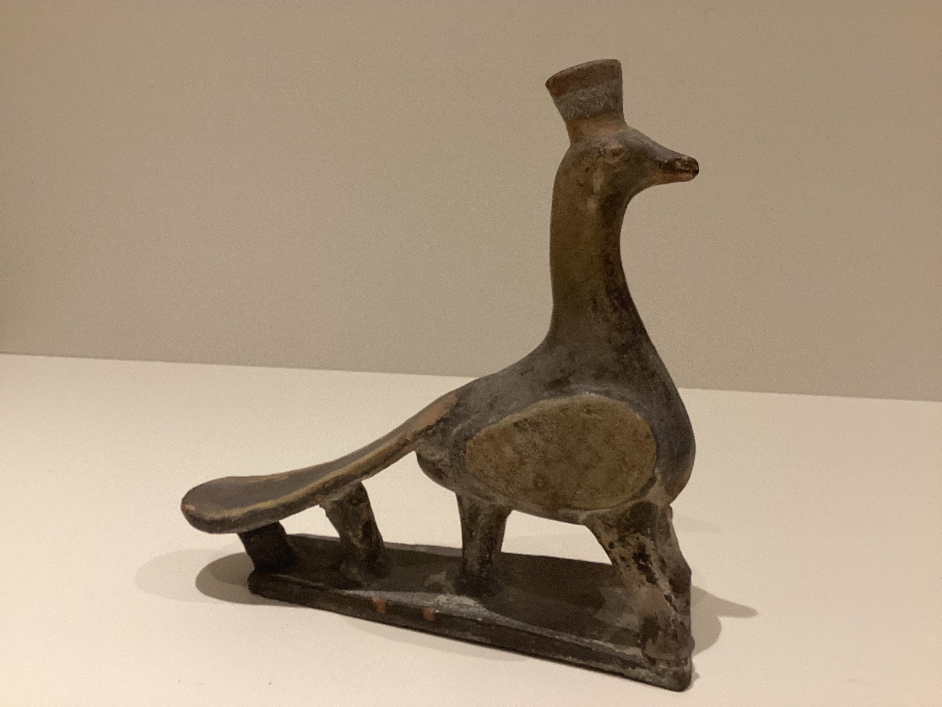 Antique Chinese Sculpture | Han Dynasty Terracotta Mythological Peacock, 206 BC - 220 AD — photo 2 of 11