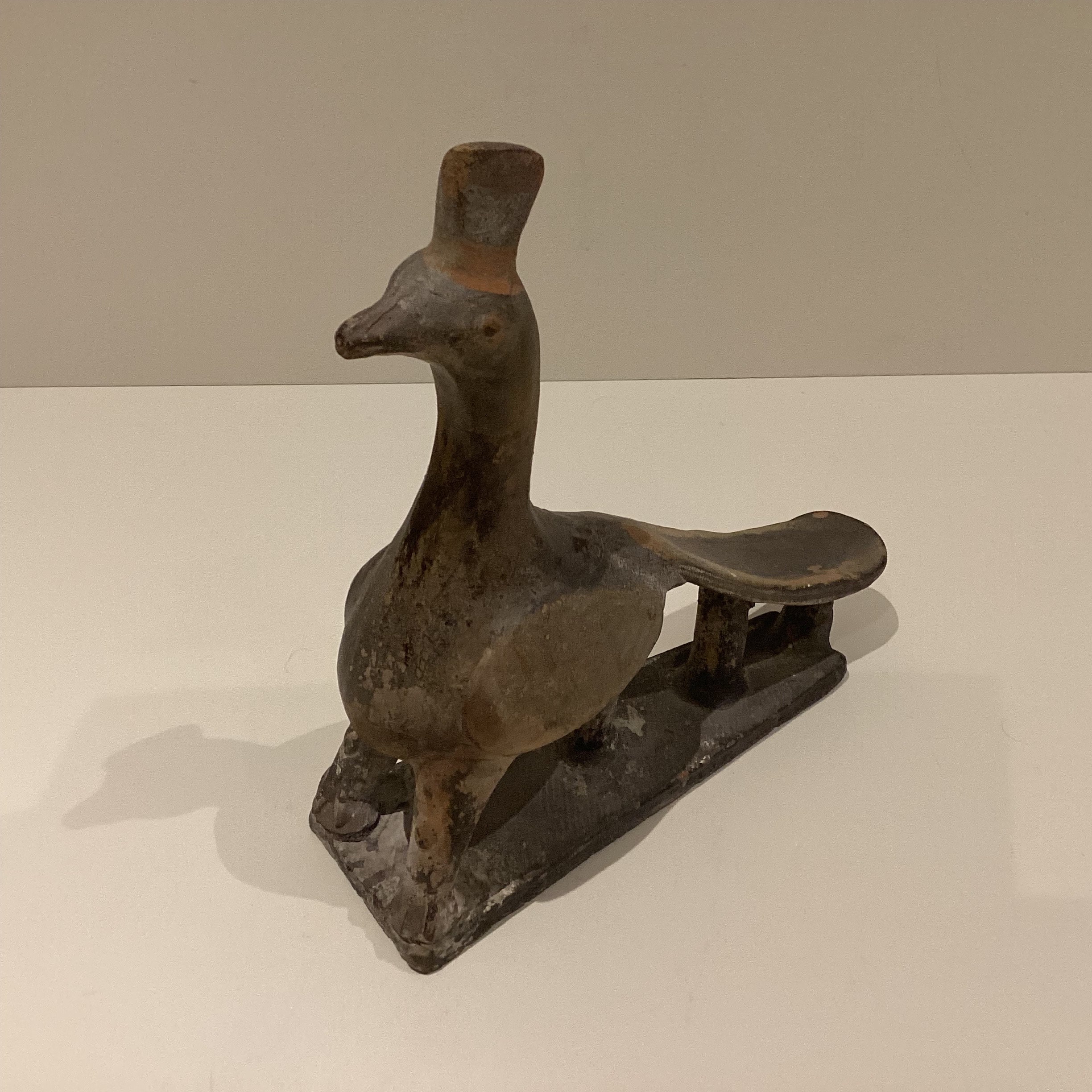Antique Chinese Sculpture | Han Dynasty Terracotta Mythological Peacock, 206 BC - 220 AD — photo 3 of 11