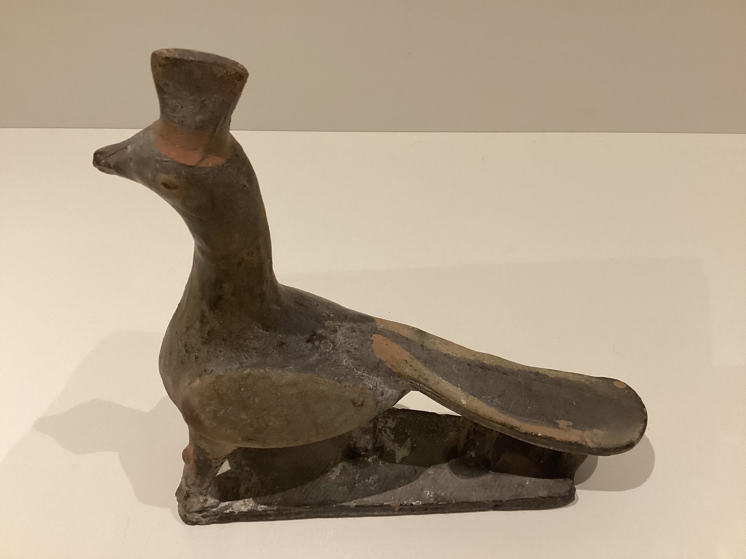 Antique Chinese Sculpture | Han Dynasty Terracotta Mythological Peacock, 206 BC - 220 AD — photo 4 of 11