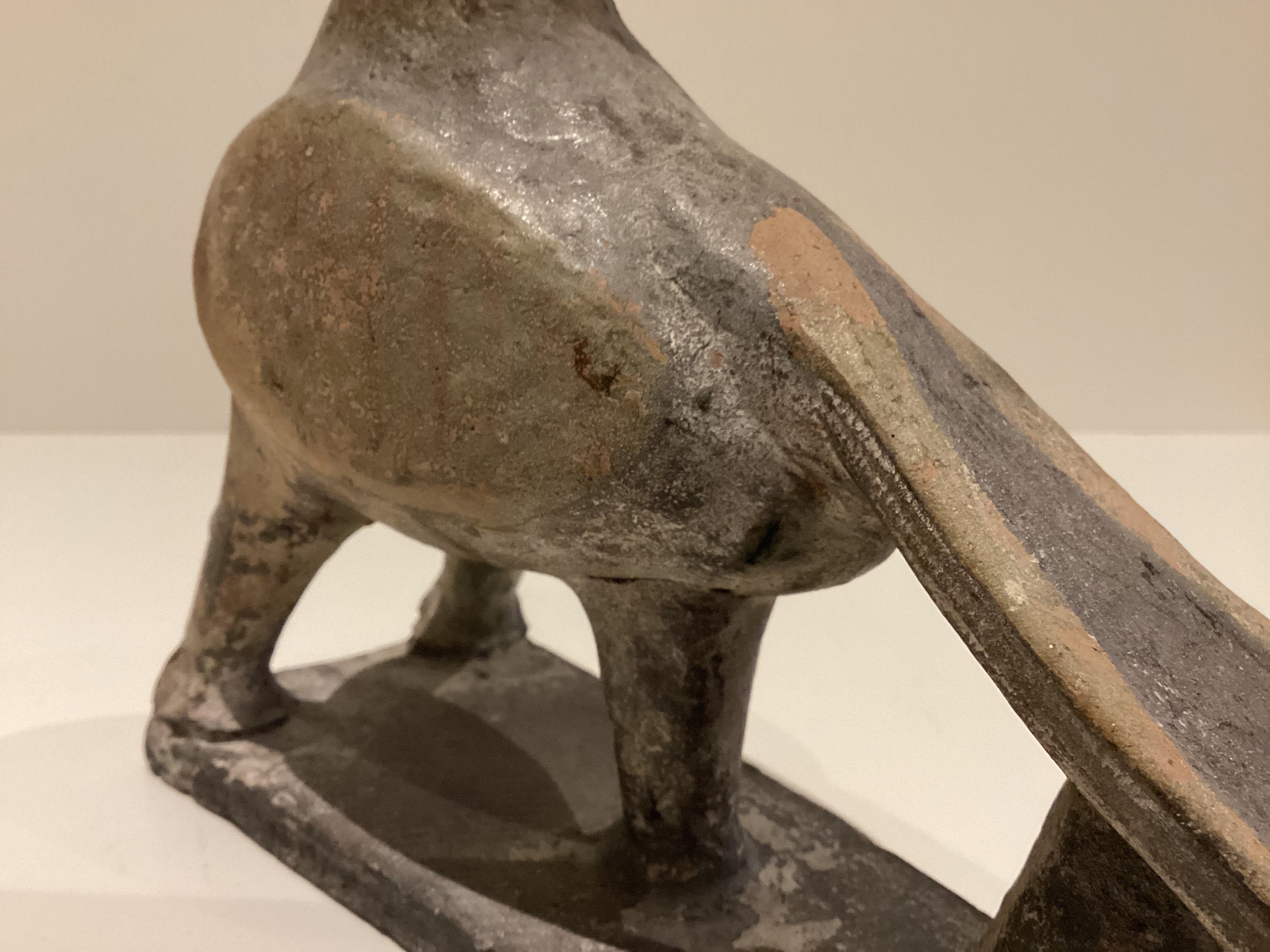 Antique Chinese Sculpture | Han Dynasty Terracotta Mythological Peacock, 206 BC - 220 AD — photo 10 of 11