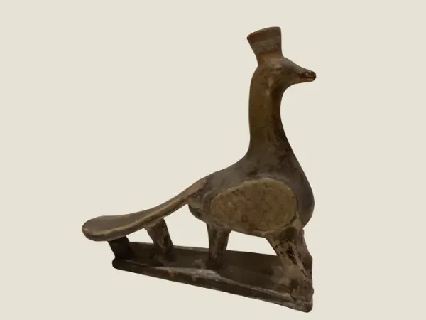 Antique Chinese Sculpture | Han Dynasty Terracotta Mythological Peacock, 206 BC - 220 AD