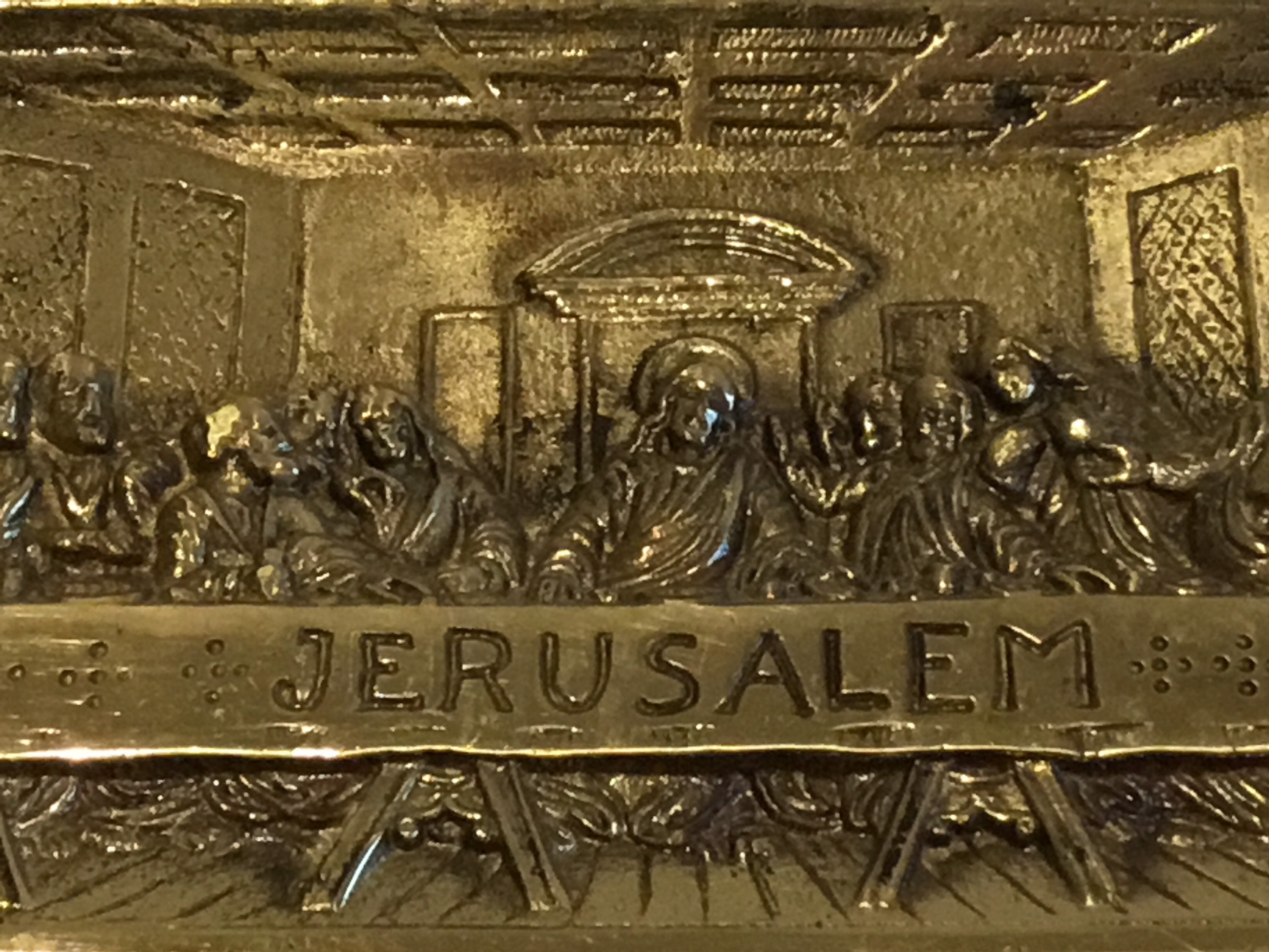 Vintage Israeli Plaque – The Last Supper (1950s, Brass, Rare) — photo 5 of 7