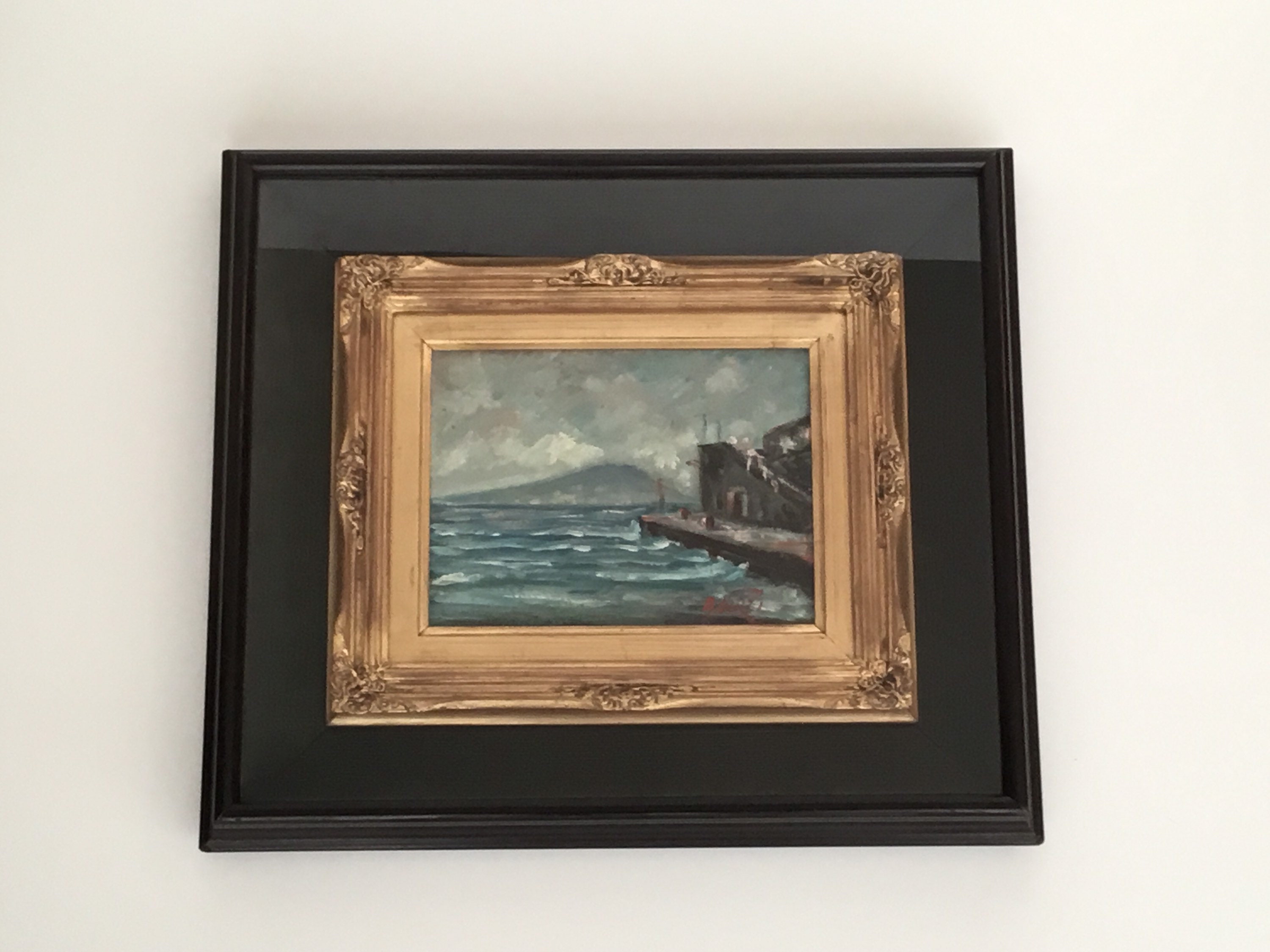 Vintage Oil Painting | Sorrento Coast 1975 by Andrea Virzì, Italian Seascape Signed — photo 2 of 9