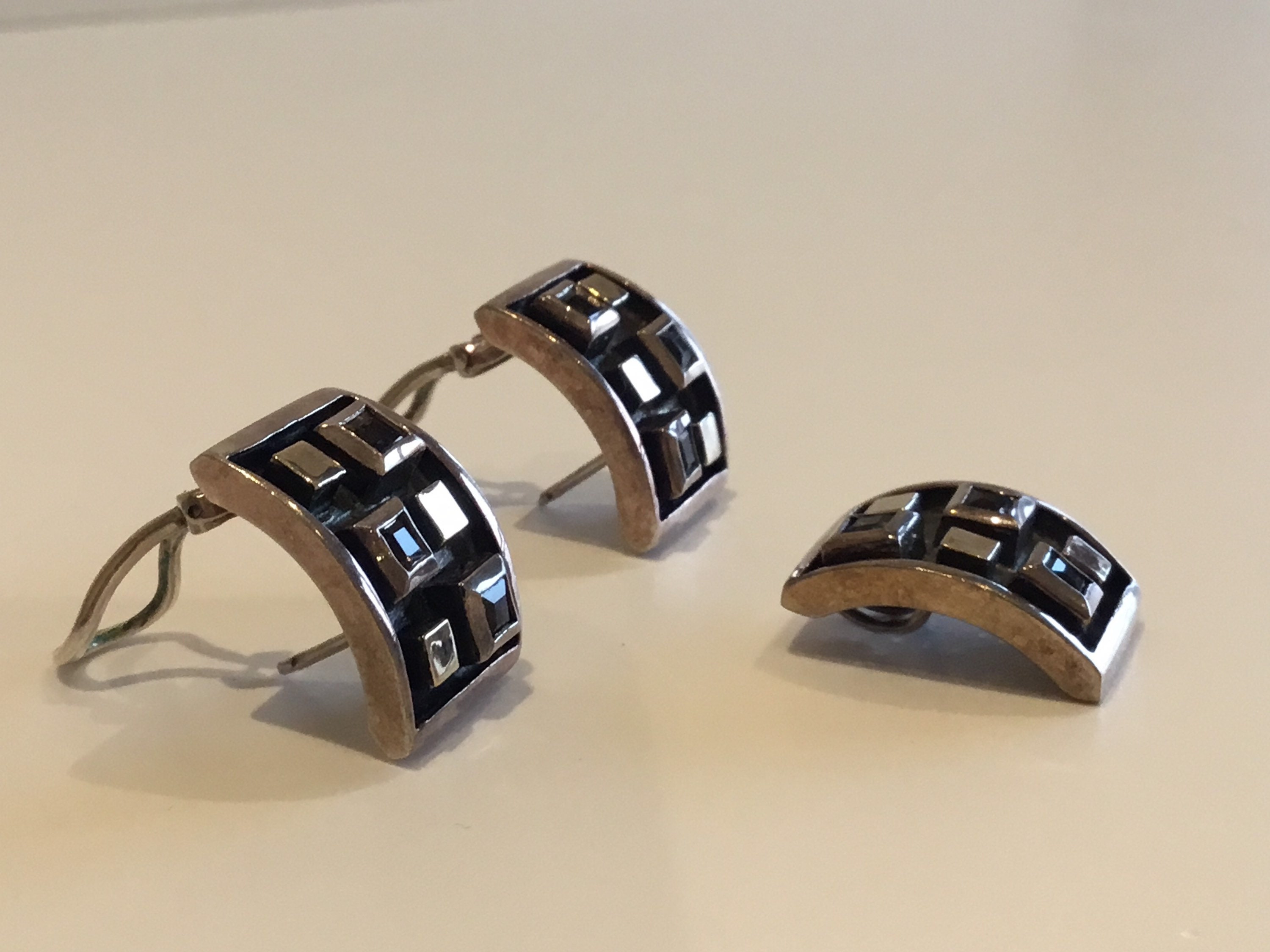 Vintage Jewelry | 1990s Earrings And Pendant Made In France — photo 7 of 11