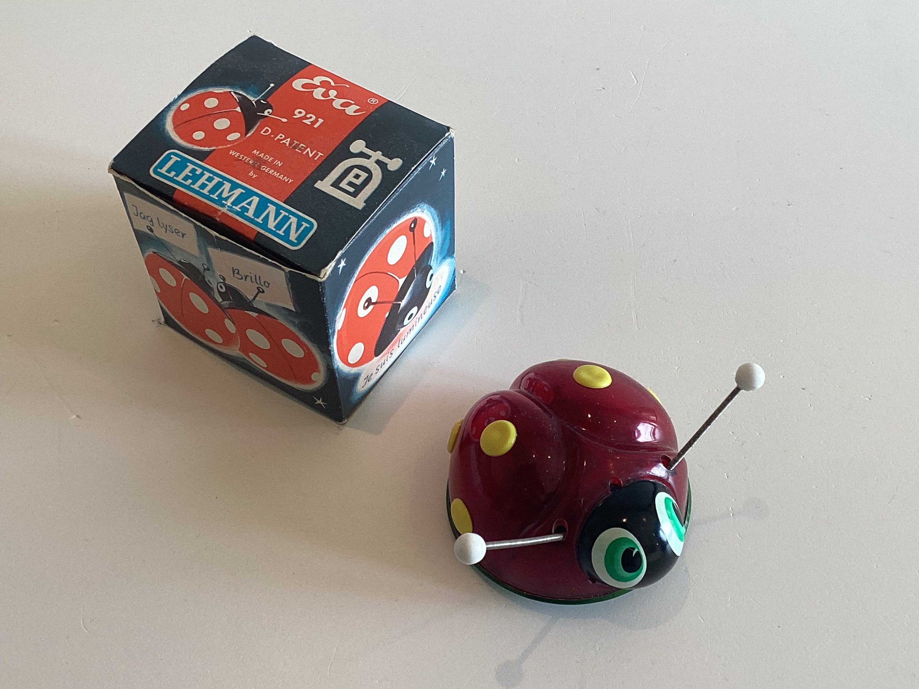 Vintage Toy Lot | 1950s Battery & Wind-Up Toys, Tin Dog, Train, Clutch Car, Ladybug — photo 6 of 7