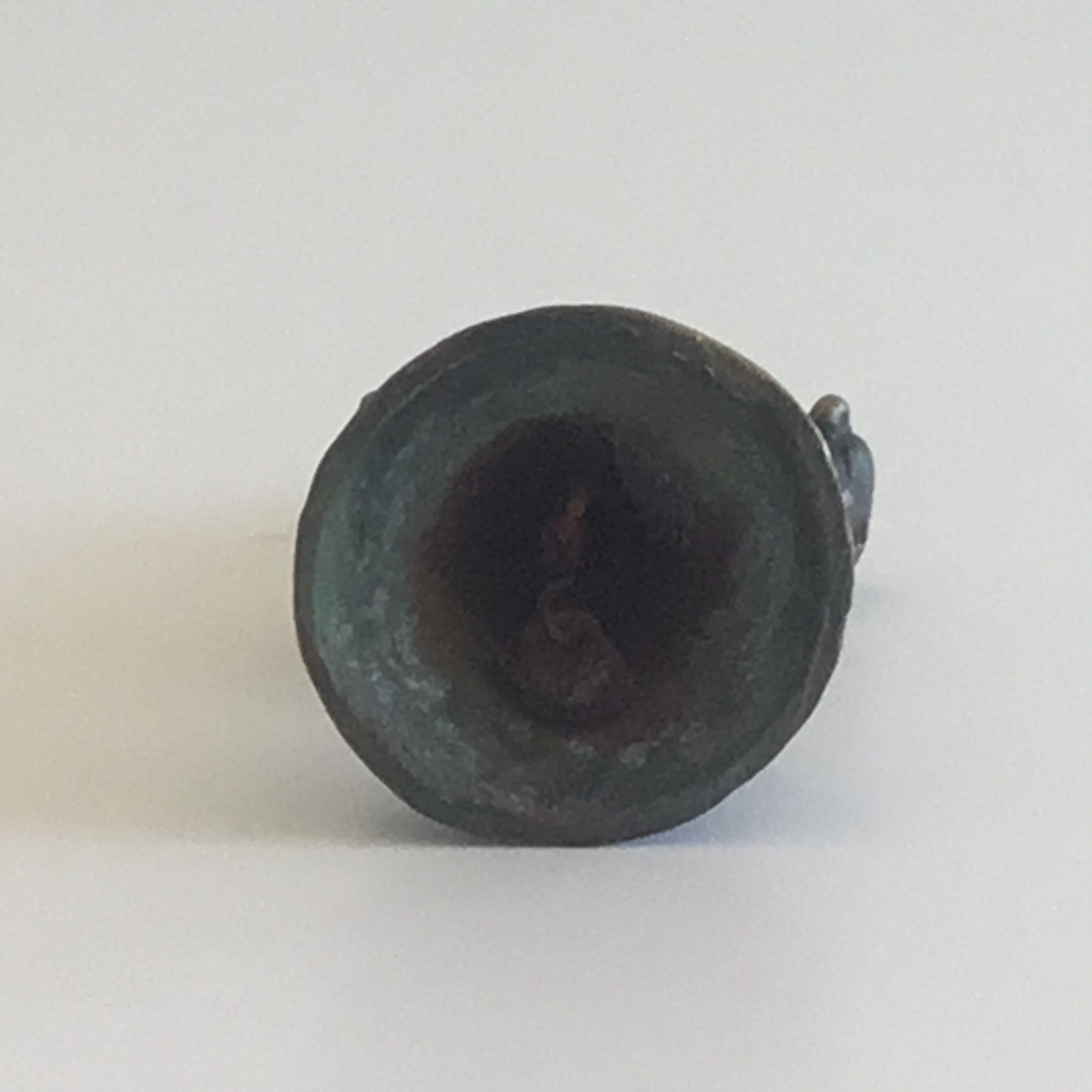 Antique Bronze Bell | 1800s Indian Ritual Art, Mythological Figure with Child — photo 10 of 10