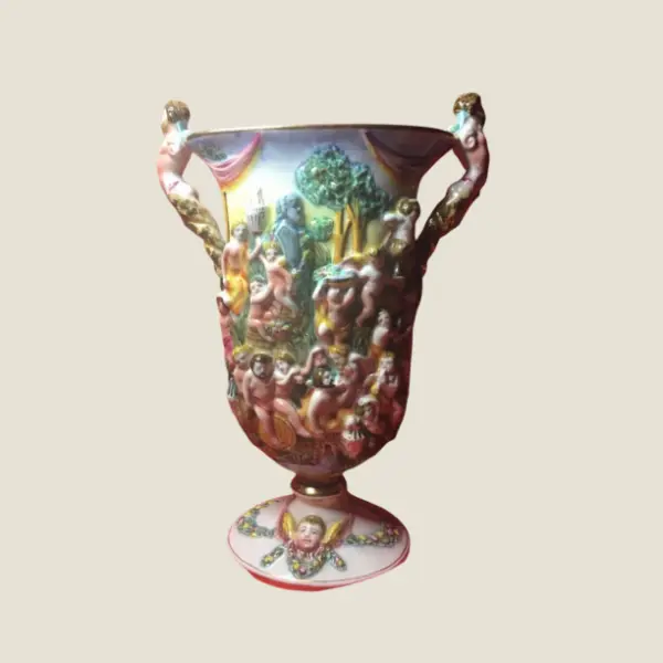 Porcelain Vase Alfredo Ciulli (1920s) Made in Italy