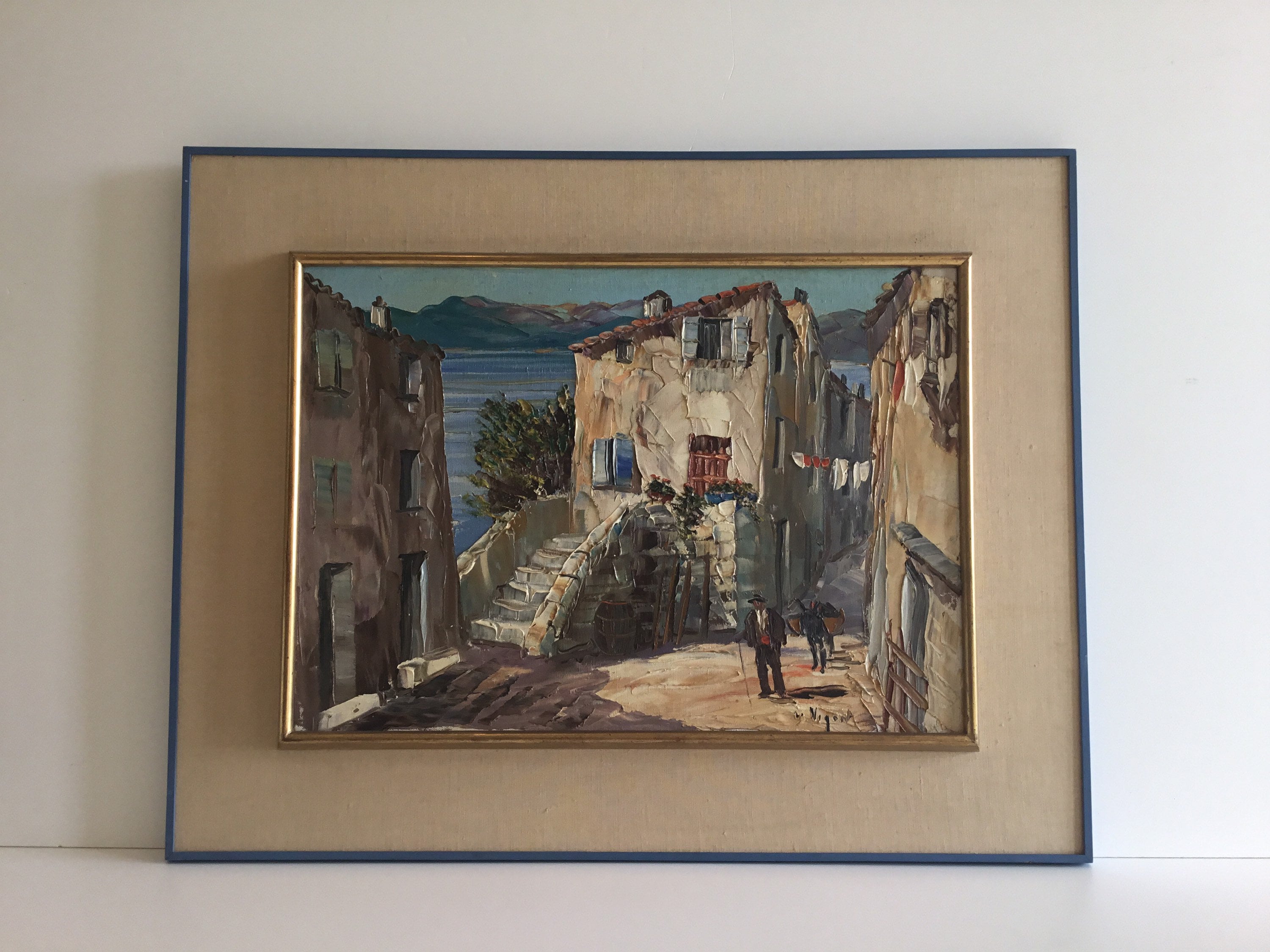 Landscape Painting | Vintage French Oil on Canvas, Louis Vigon Signed Corsica 1950s — photo 2 of 9