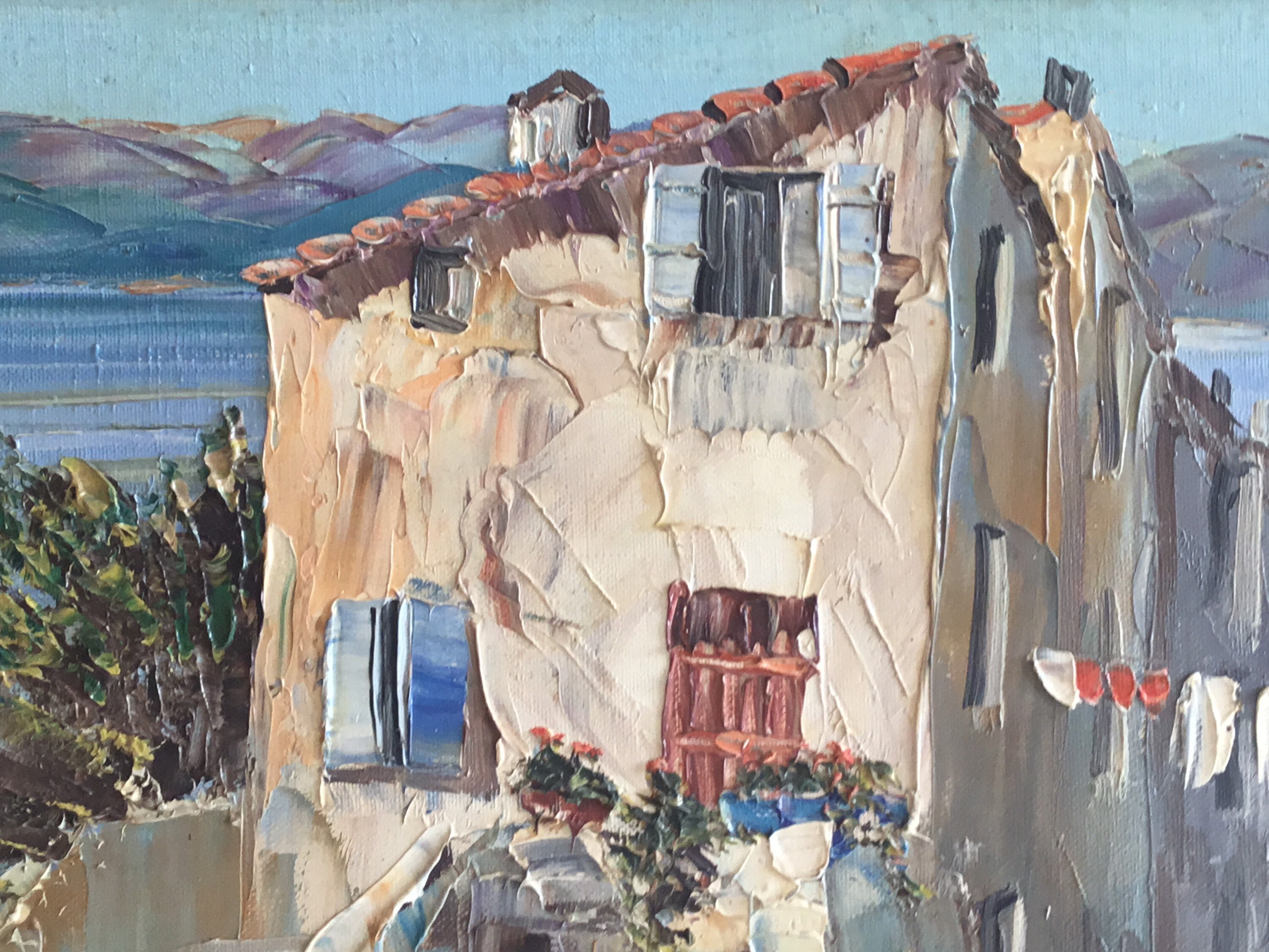 Landscape Painting | Vintage French Oil on Canvas, Louis Vigon Signed Corsica 1950s — photo 6 of 9