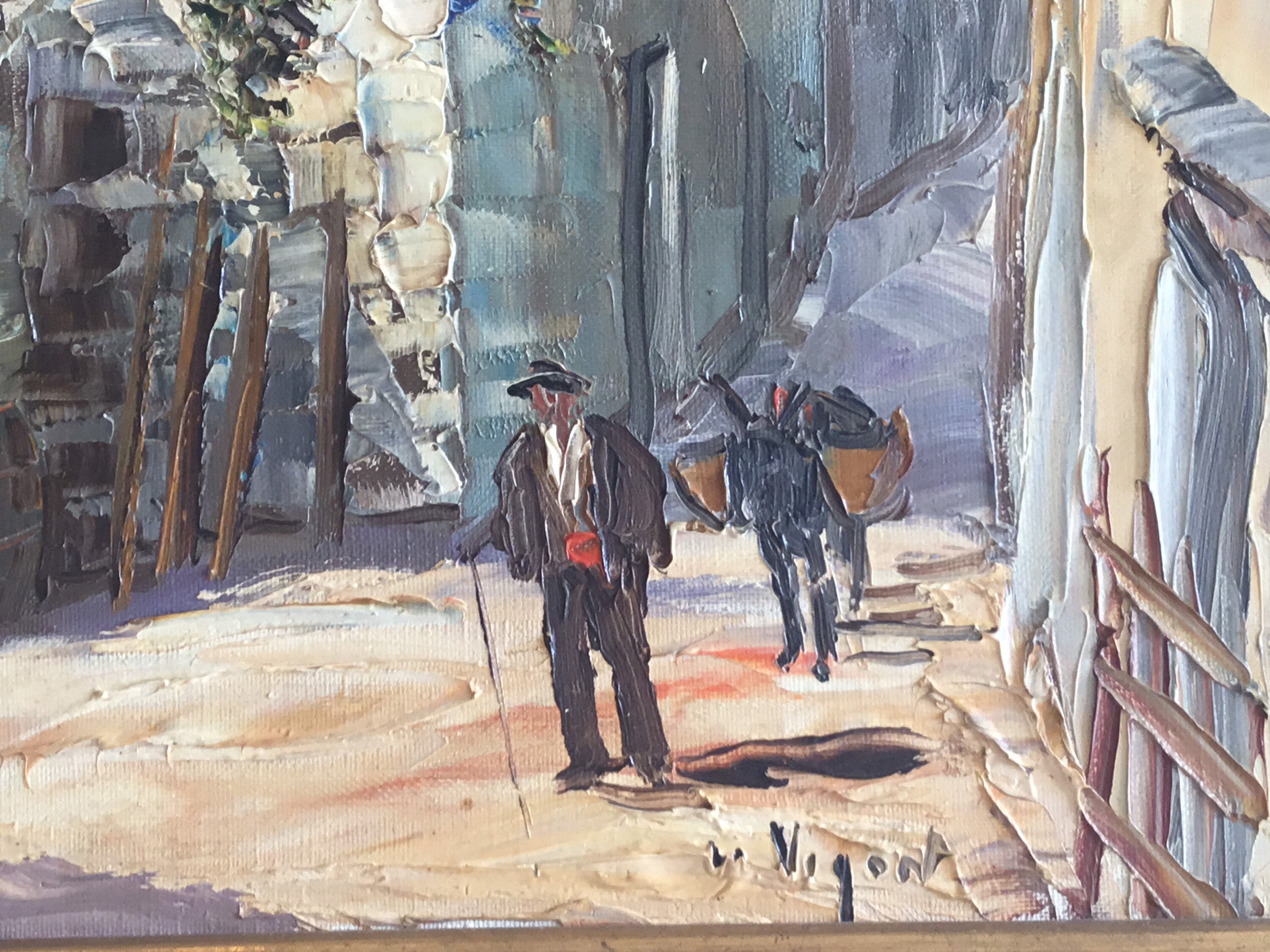 Landscape Painting | Vintage French Oil on Canvas, Louis Vigon Signed Corsica 1950s — photo 7 of 9
