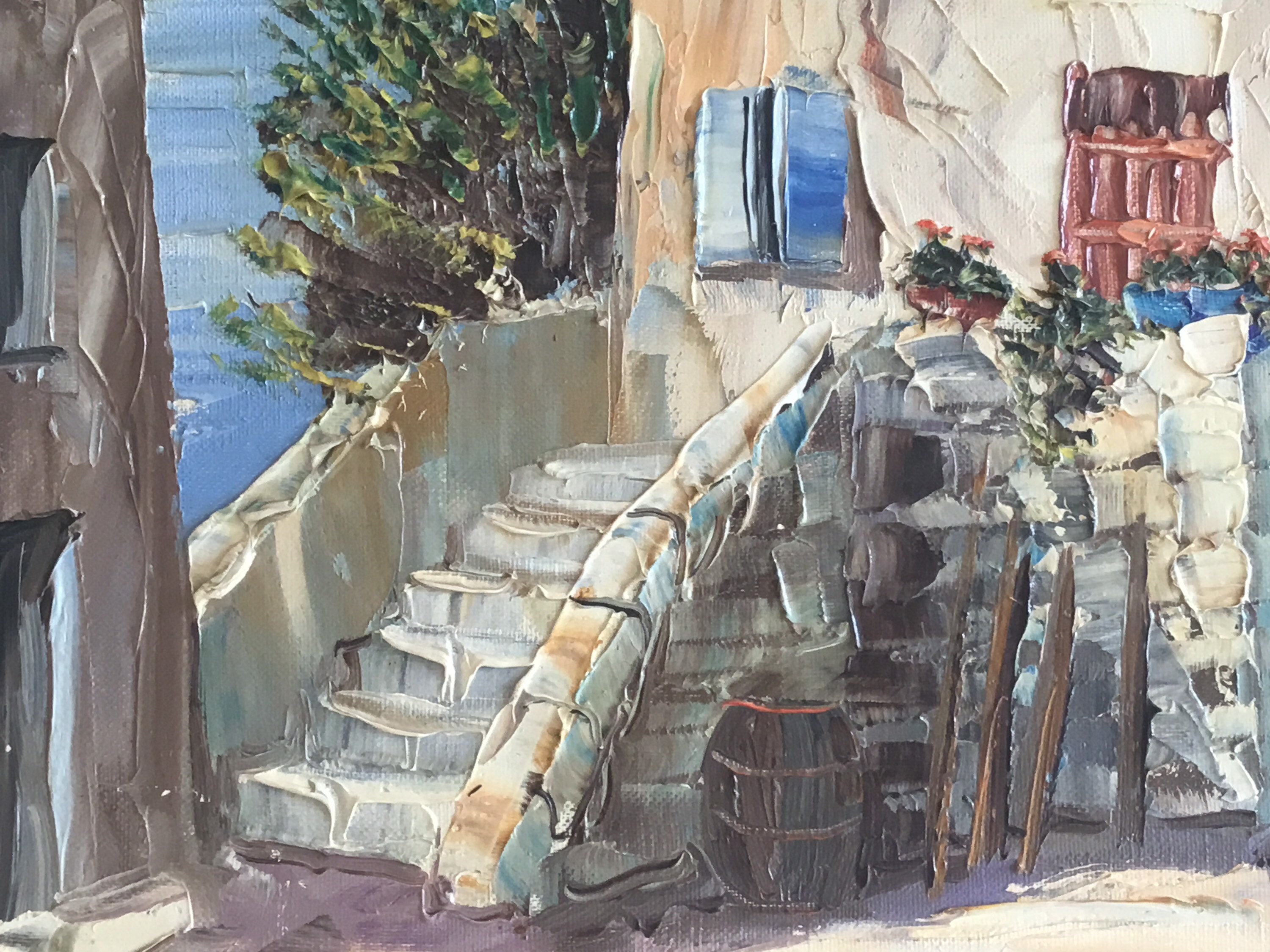 Landscape Painting | Vintage French Oil on Canvas, Louis Vigon Signed Corsica 1950s — photo 8 of 9