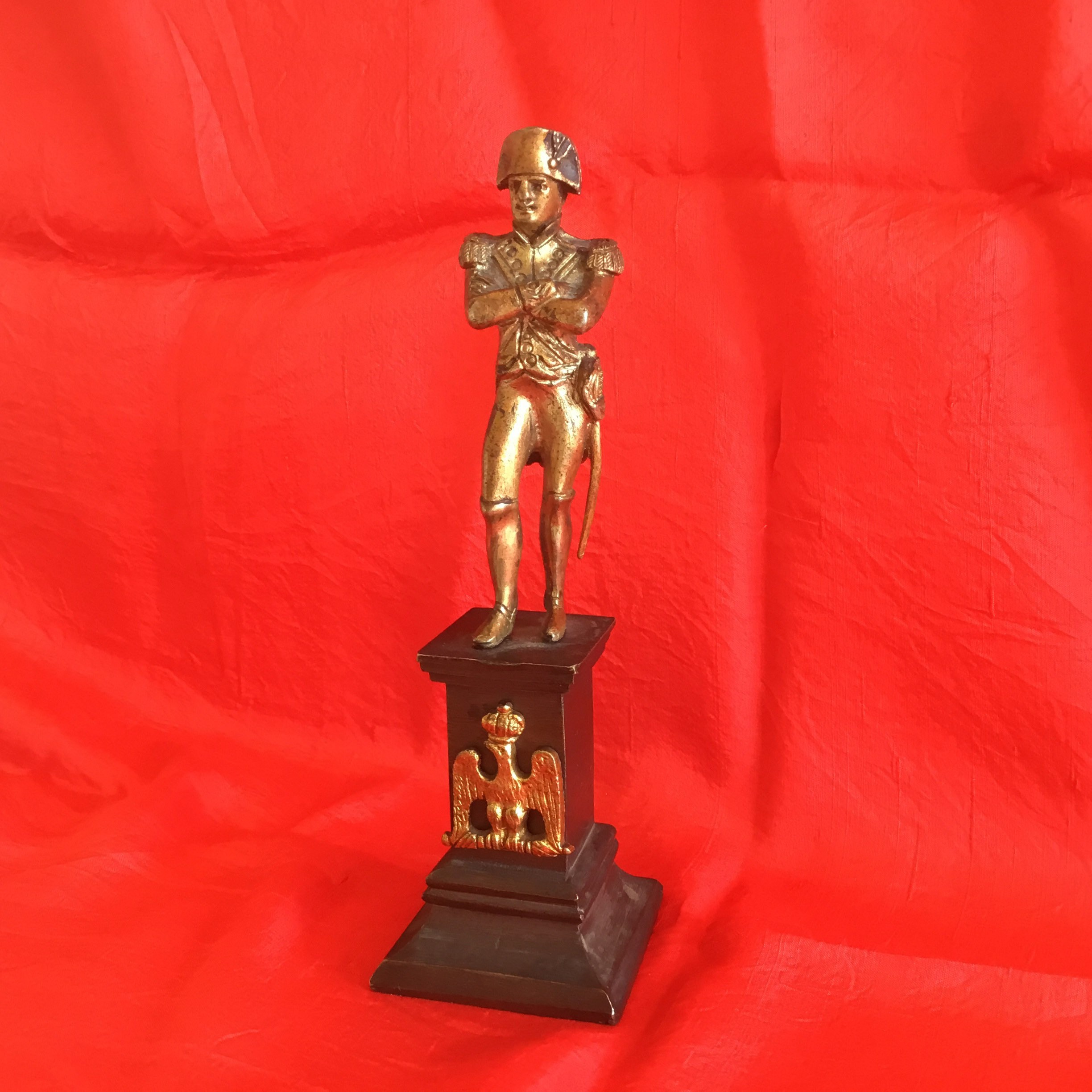 Vintage Bronze Napoleon | 1900s Gilded French Statuette, Miniature Sculpture — photo 2 of 7