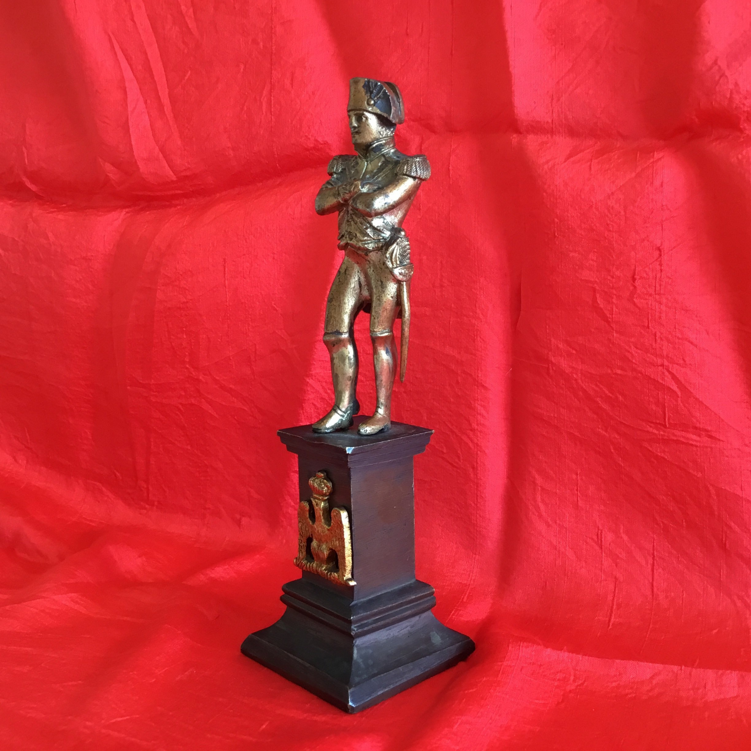 Vintage Bronze Napoleon | 1900s Gilded French Statuette, Miniature Sculpture — photo 3 of 7