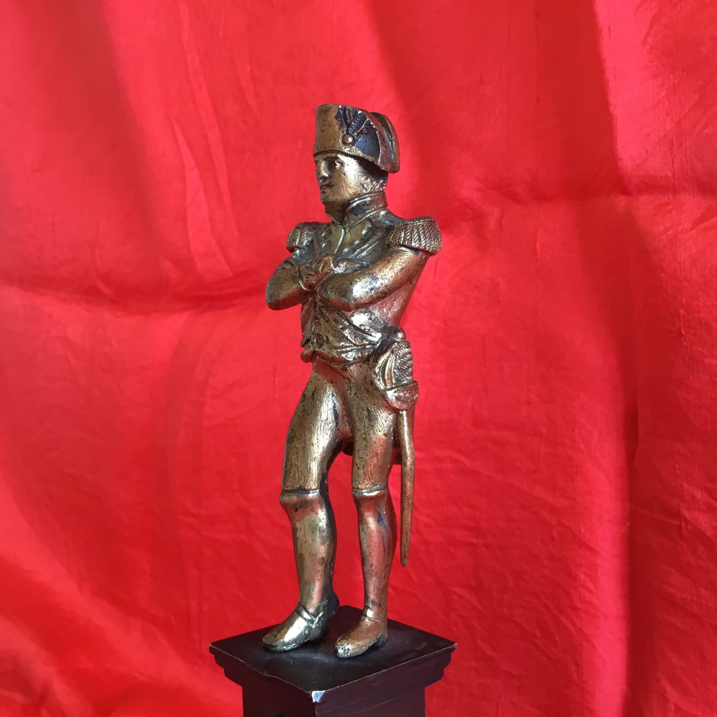 Vintage Bronze Napoleon | 1900s Gilded French Statuette, Miniature Sculpture — photo 6 of 7