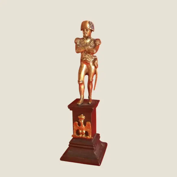 Vintage Bronze Napoleon | 1900s Gilded French Statuette, Miniature Sculpture