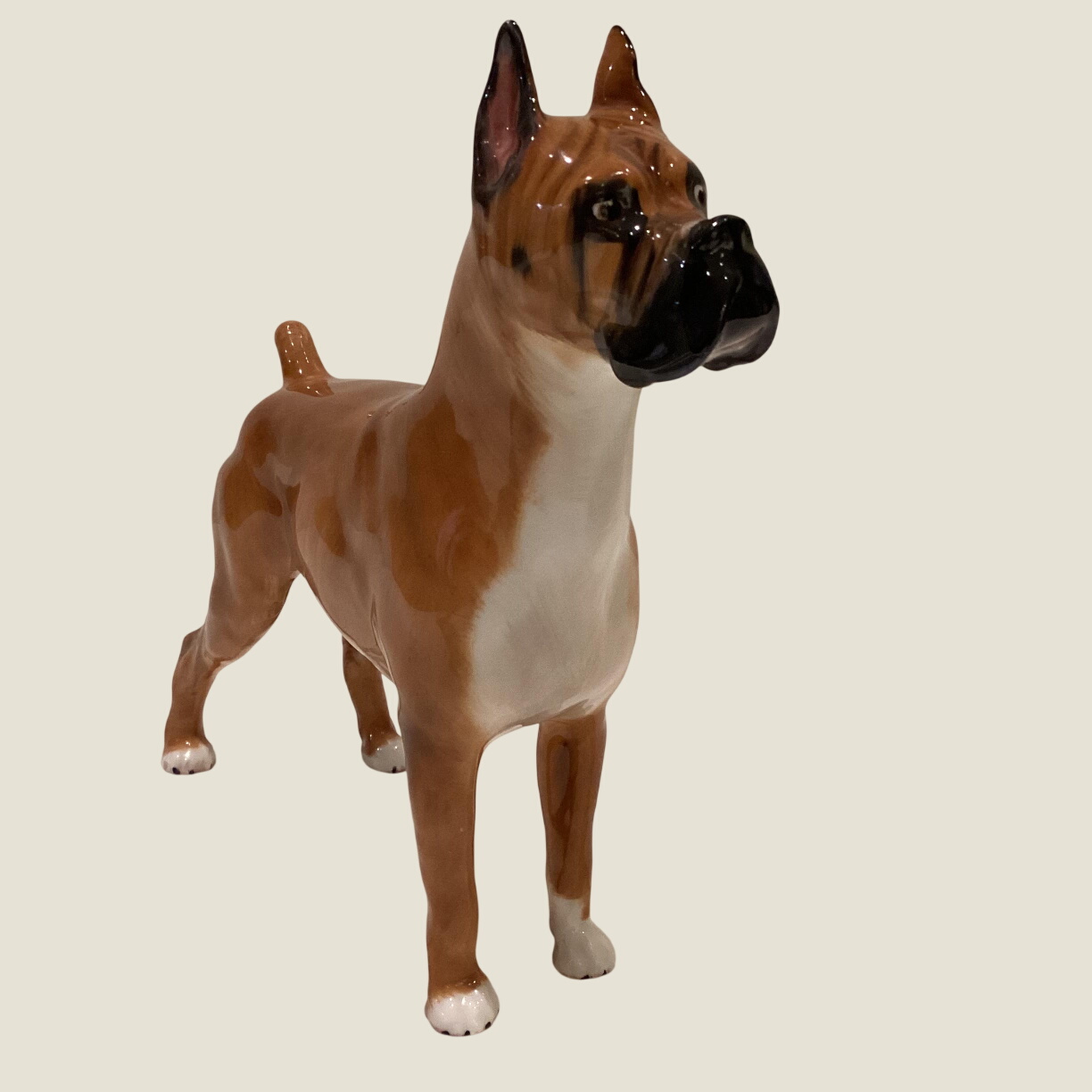 Vintage Royal Doulton Boxer | Peggy Davies HN 2643 Bone China Dog Figurine, 1960s