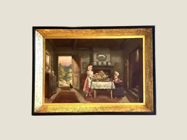 Interior Scene Oil Painting (1942) Dutch Painting