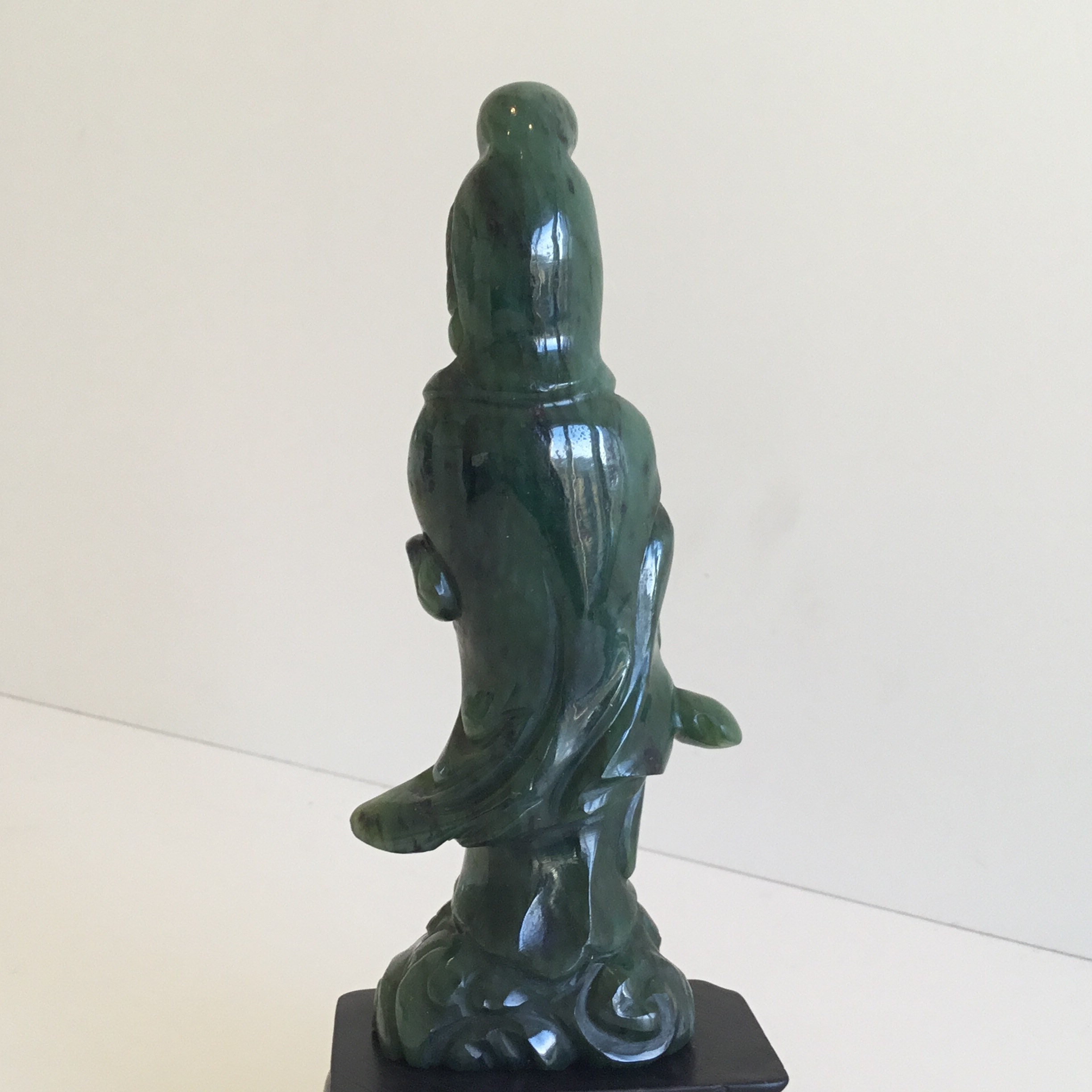 Vintage Figurine | 1930s Chinese Guan Yin Goddess, Hand-Carved Collectible — photo 6 of 8