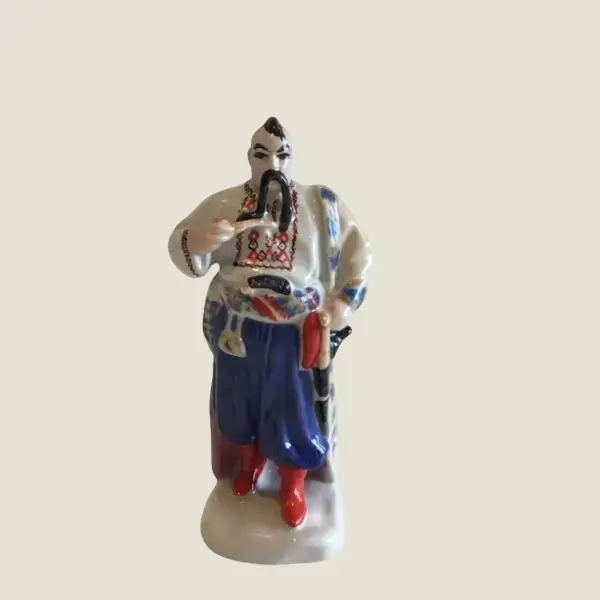 Porcelain Figurine | 1960s Hand Painted Cossack, Collectible Vintage
