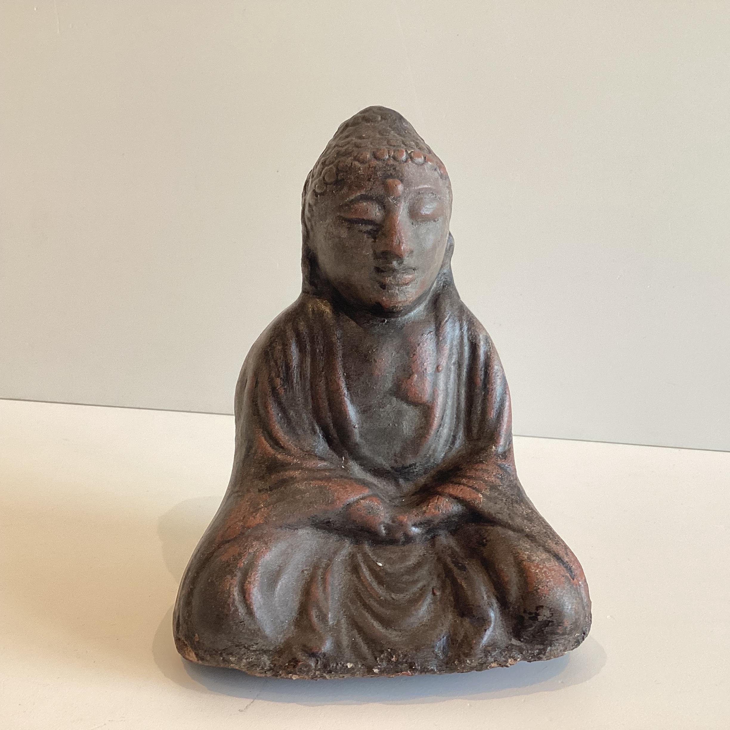 Antique Buddha | 1900s Indian Sculpture, Terracotta Statue — photo 2 of 9