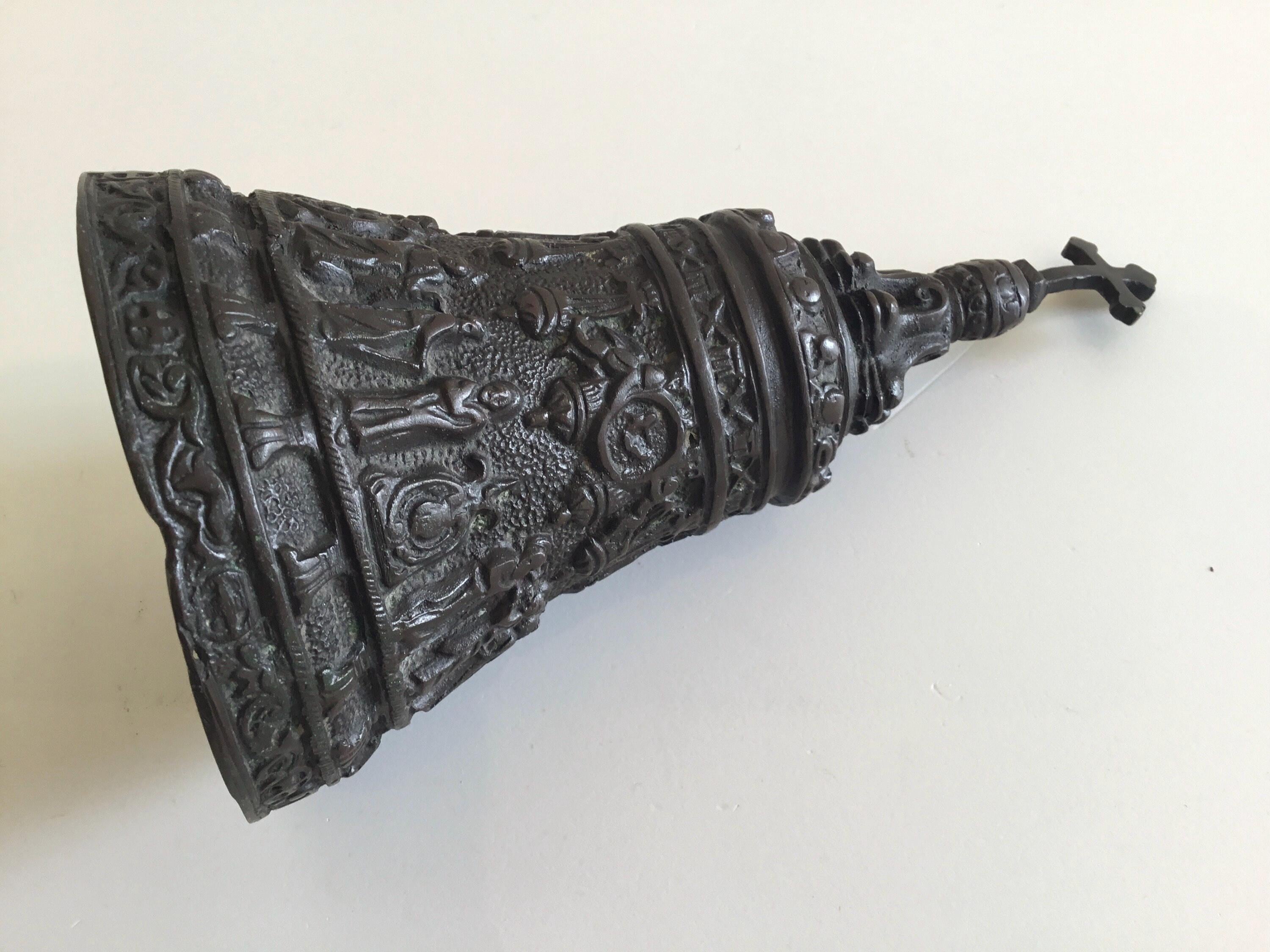 Antique Bronze Bell | 1900s French with 12 Apostles Relief, Rare Collectible — photo 11 of 11