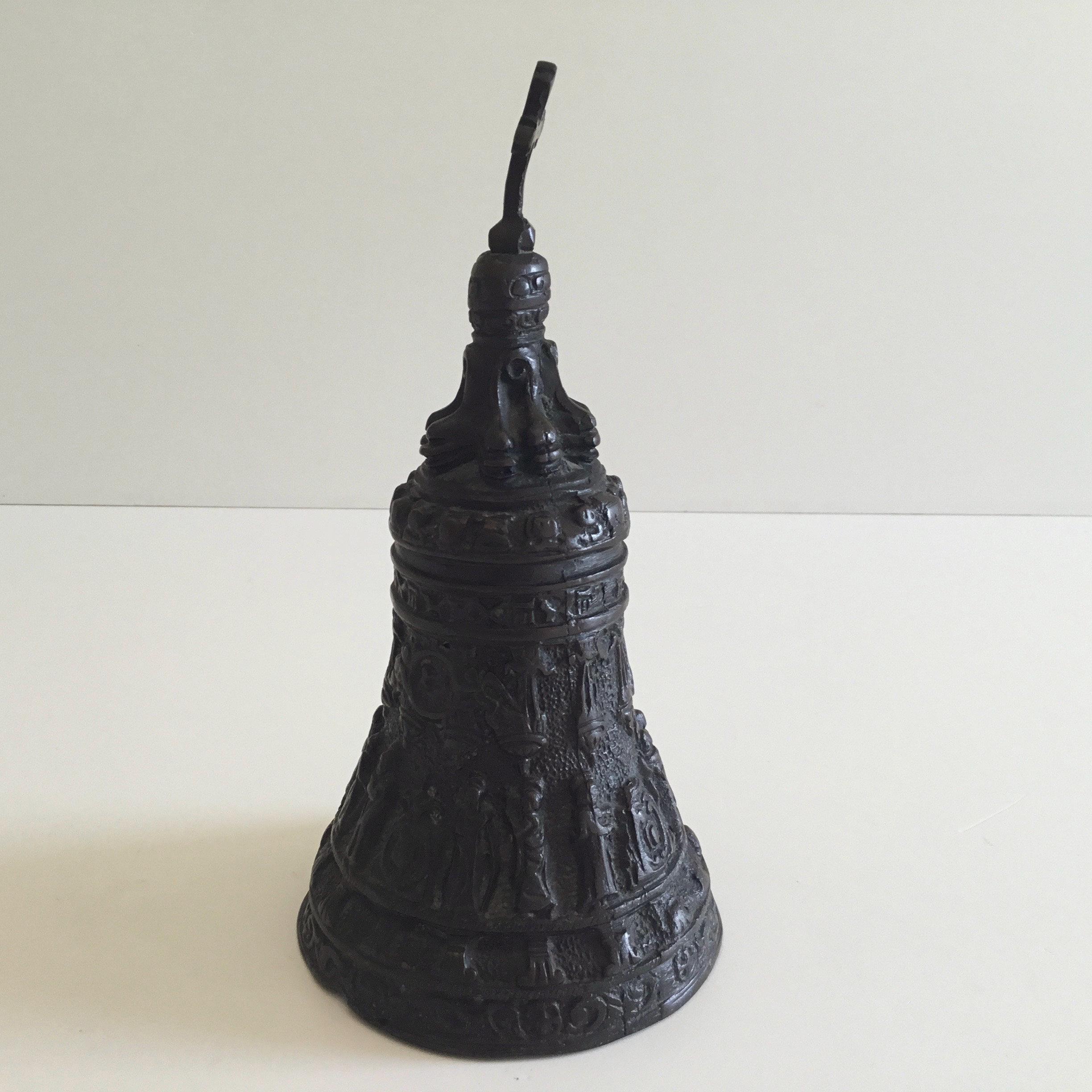 Antique Bronze Bell | 1900s French with 12 Apostles Relief, Rare Collectible — photo 6 of 11