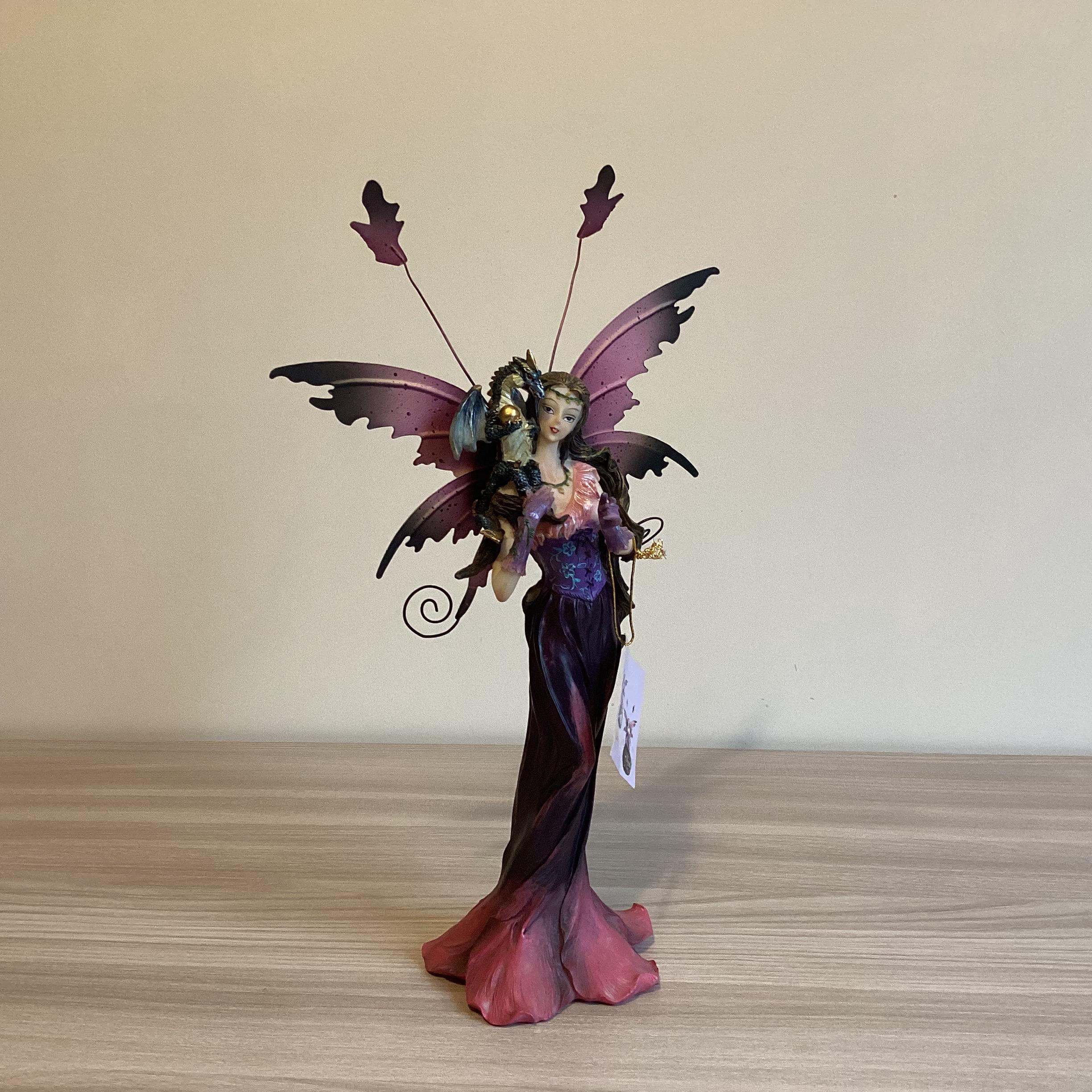 Fantasy Sculpture | Nemesis Design Dream Fairy, Vintage Polystone with Metal Wings — photo 2 of 9