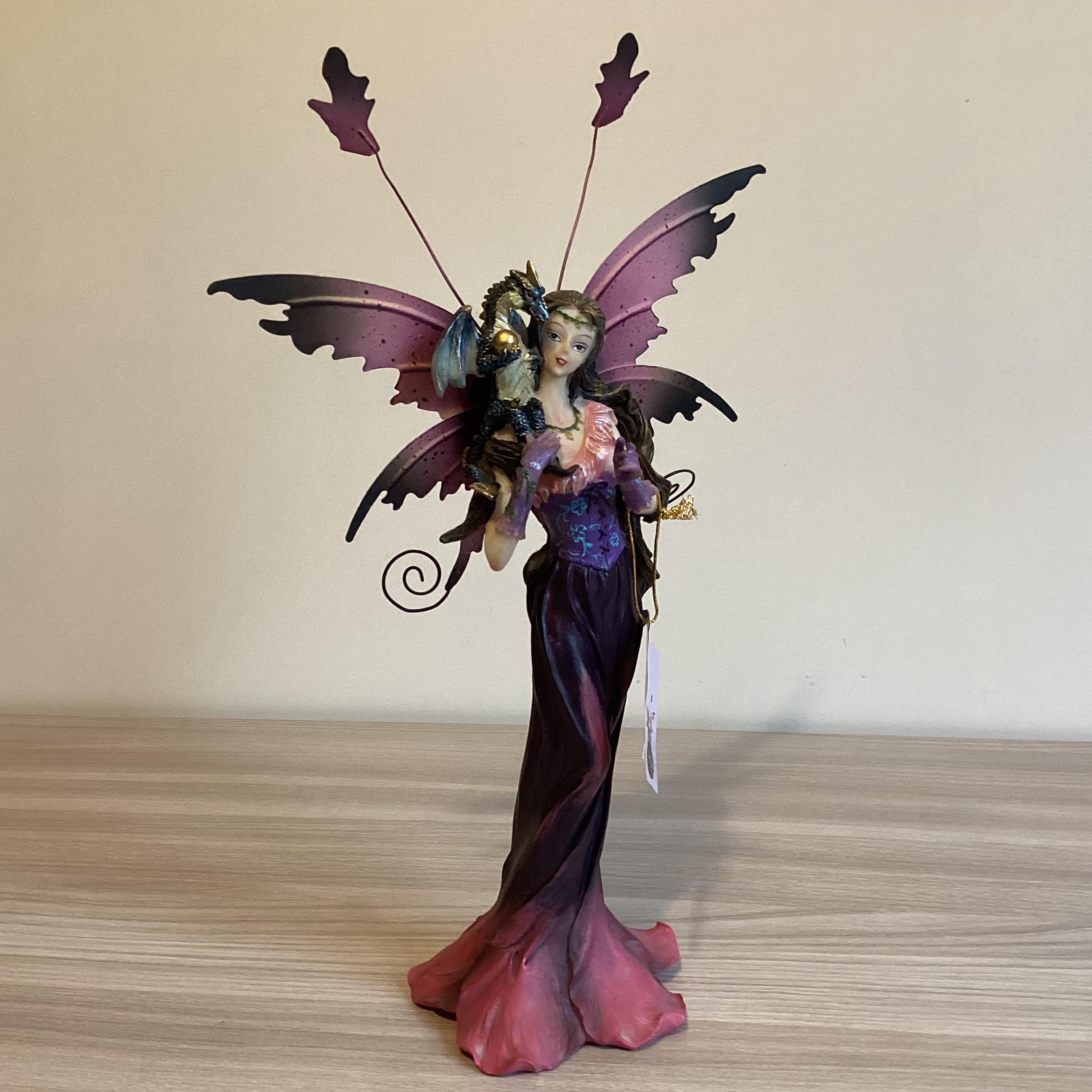 Fantasy Sculpture | Nemesis Design Dream Fairy, Vintage Polystone with Metal Wings — photo 3 of 9