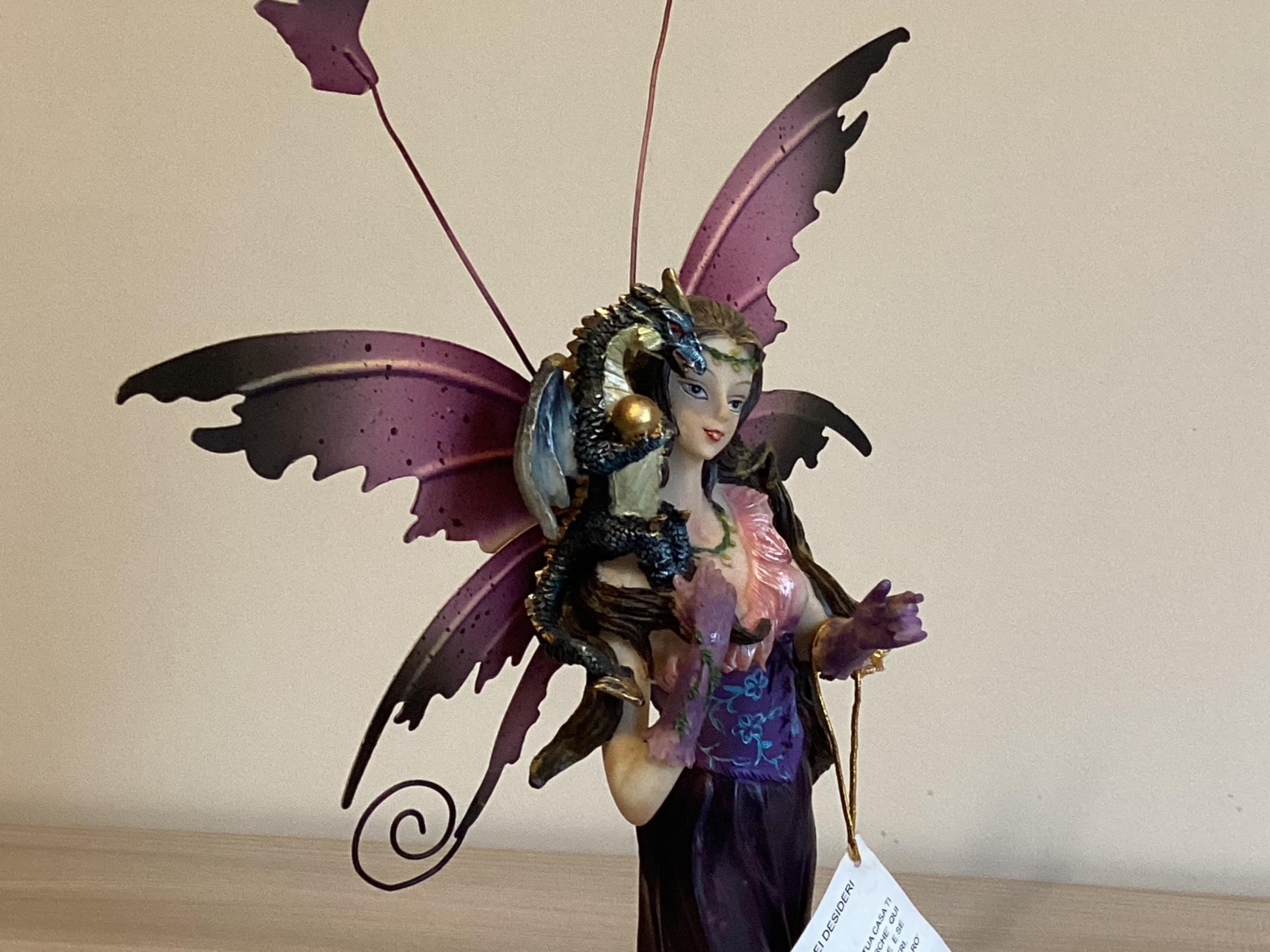 Fantasy Sculpture | Nemesis Design Dream Fairy, Vintage Polystone with Metal Wings — photo 7 of 9
