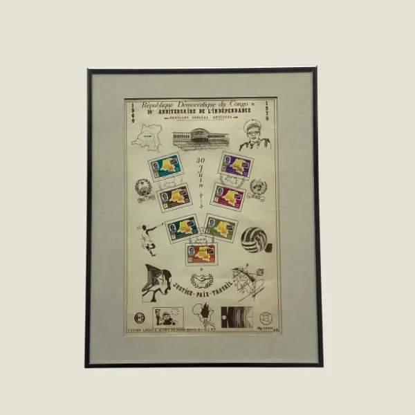 Stamps Collection – 1970 Congo Independence Anniversary Official Flyer