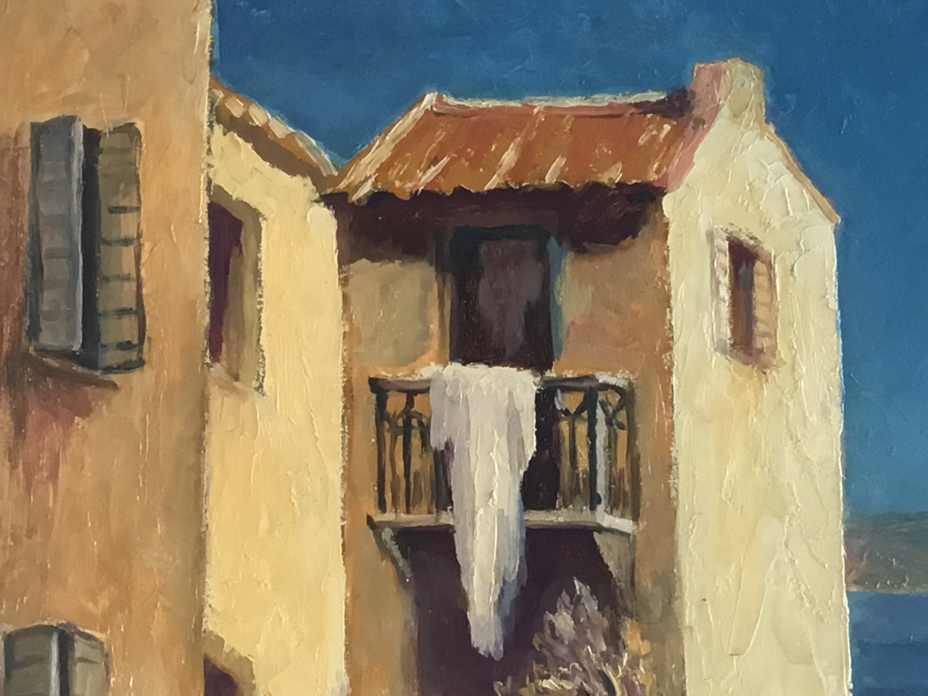 Vintage Seascape Painting | Charles Melikoff 1940s Martigues Port Marseille, Signed — photo 5 of 10