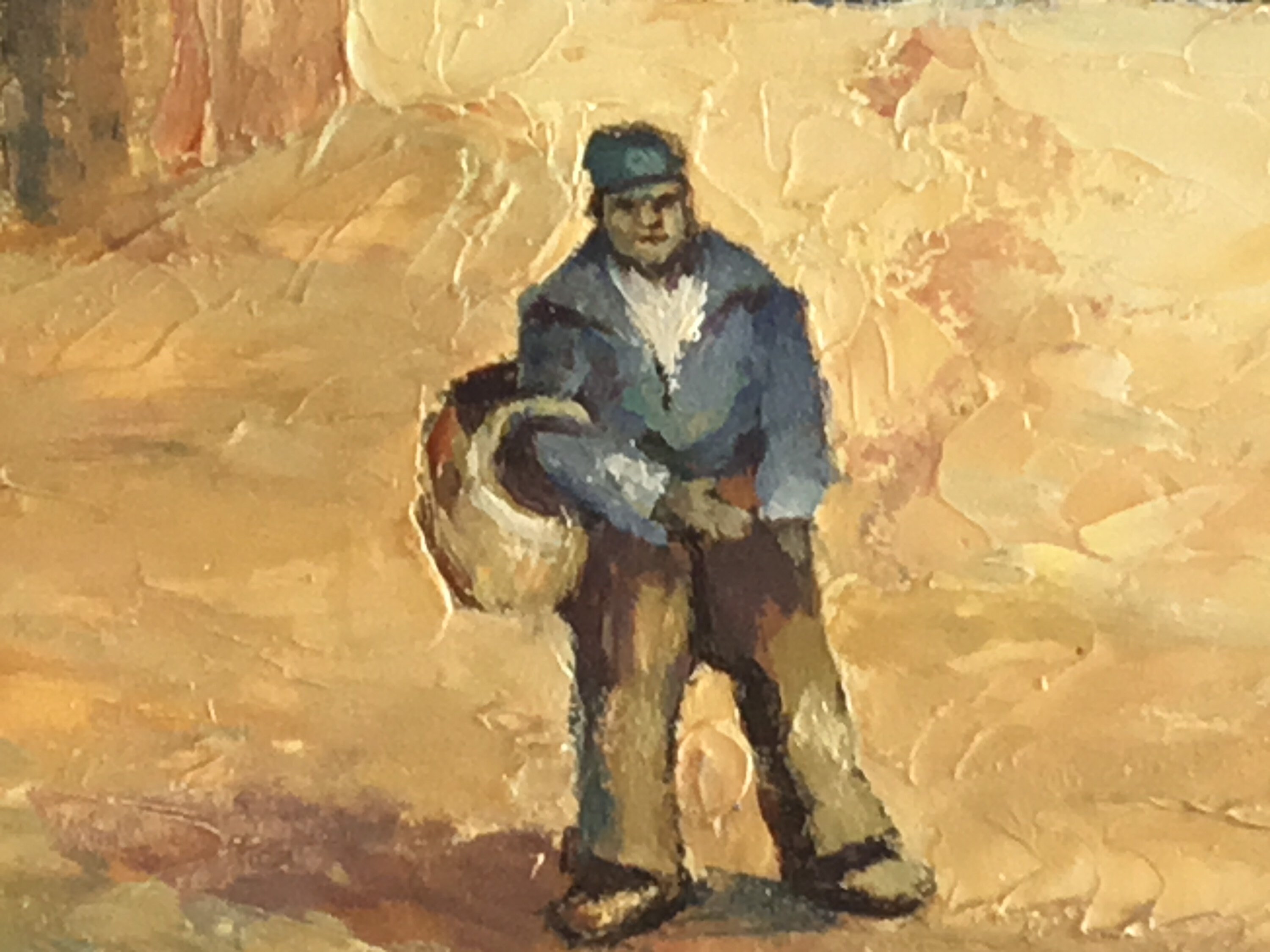 Vintage Seascape Painting | Charles Melikoff 1940s Martigues Port Marseille, Signed — photo 7 of 10